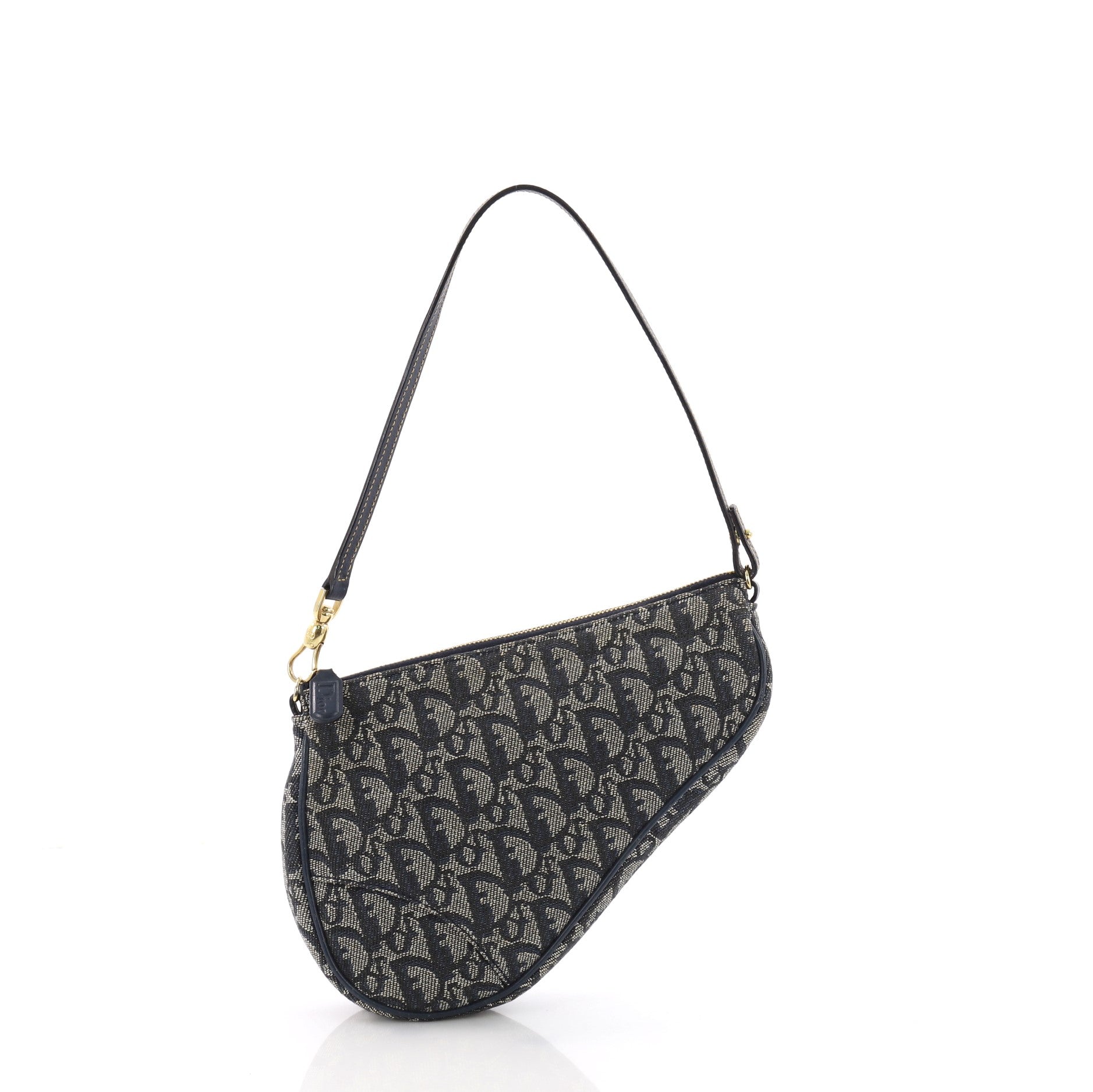 Vintage Saddle Bag Diorissimo Canvas Mini