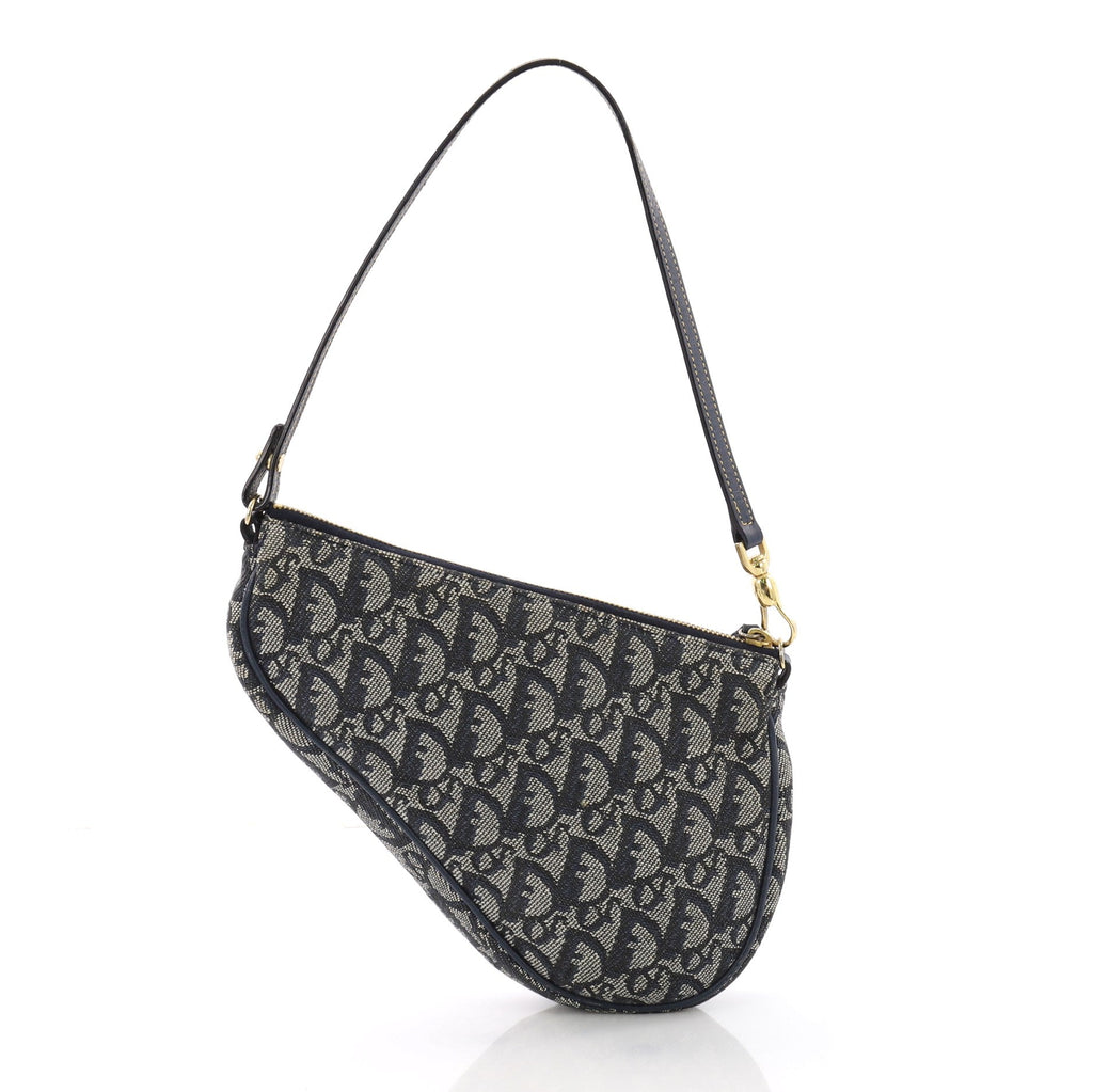 Vintage Saddle Bag Diorissimo Canvas Mini