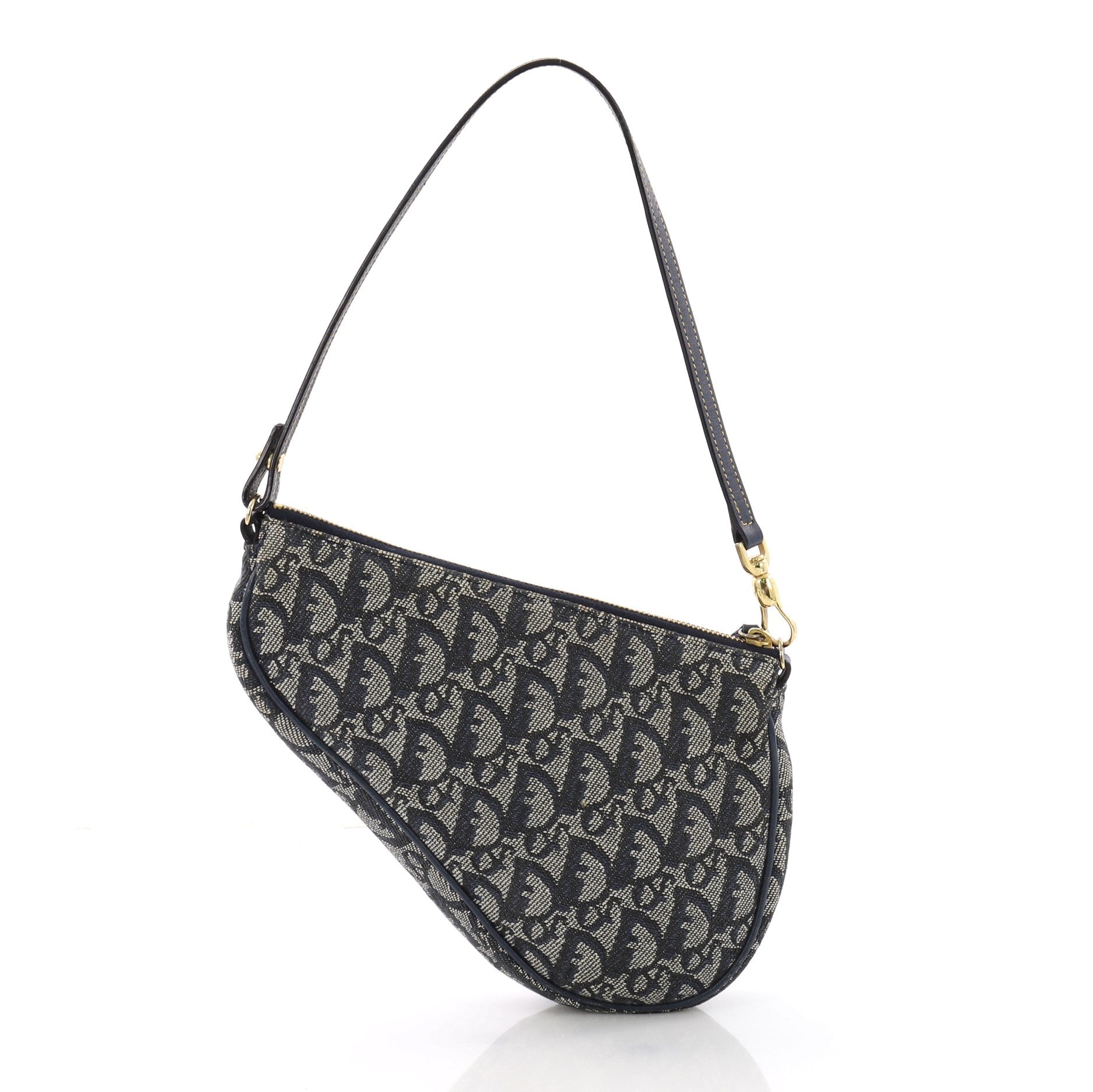Vintage Saddle Bag Diorissimo Canvas Mini
