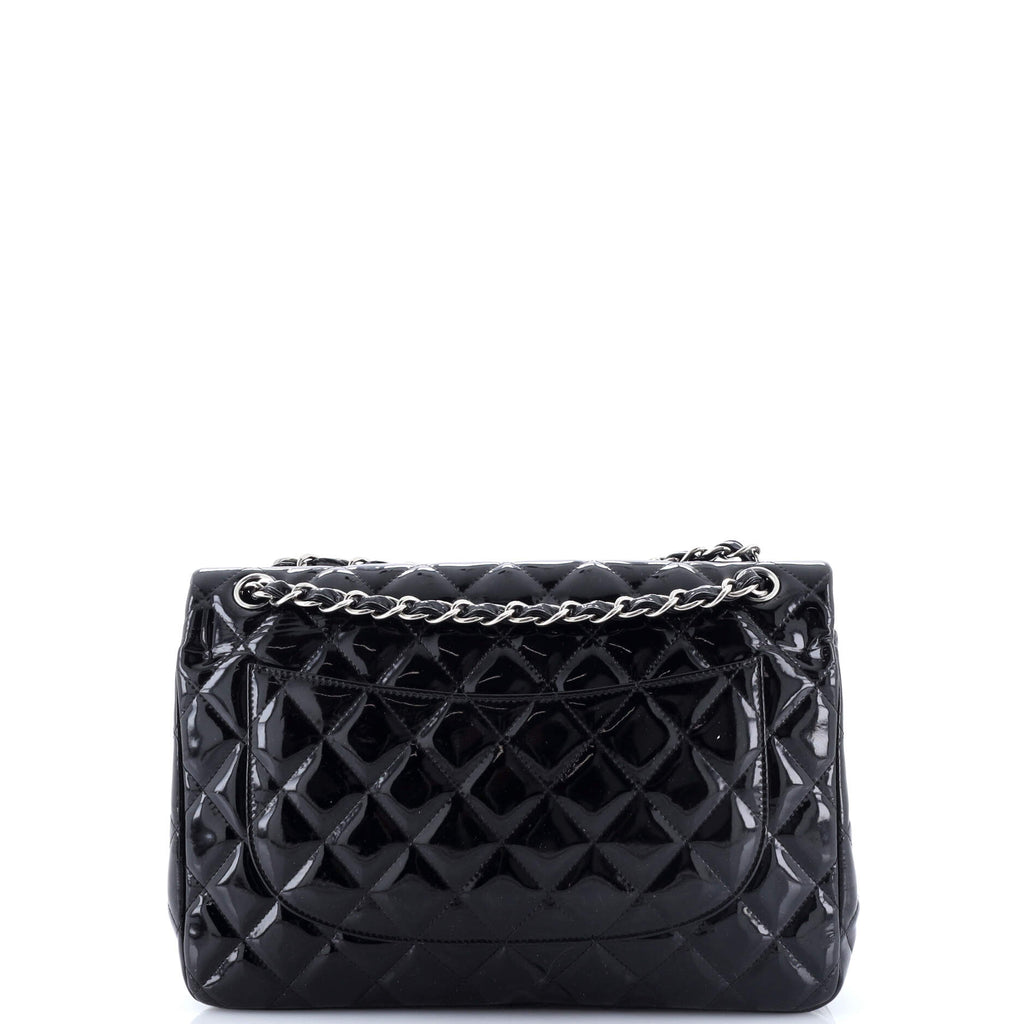 Classic Double Flap Bag Quilted Patent Jumbo