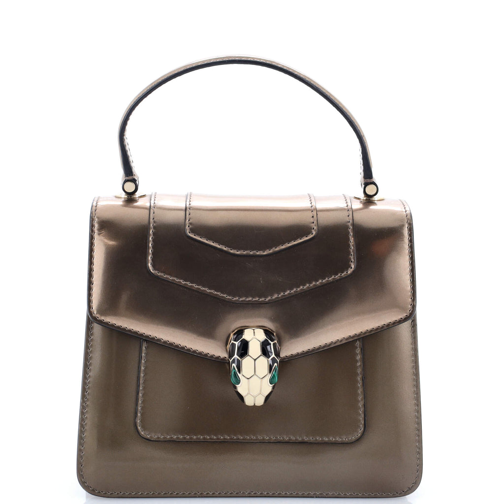 Serpenti Top Handle Bag Patent Small