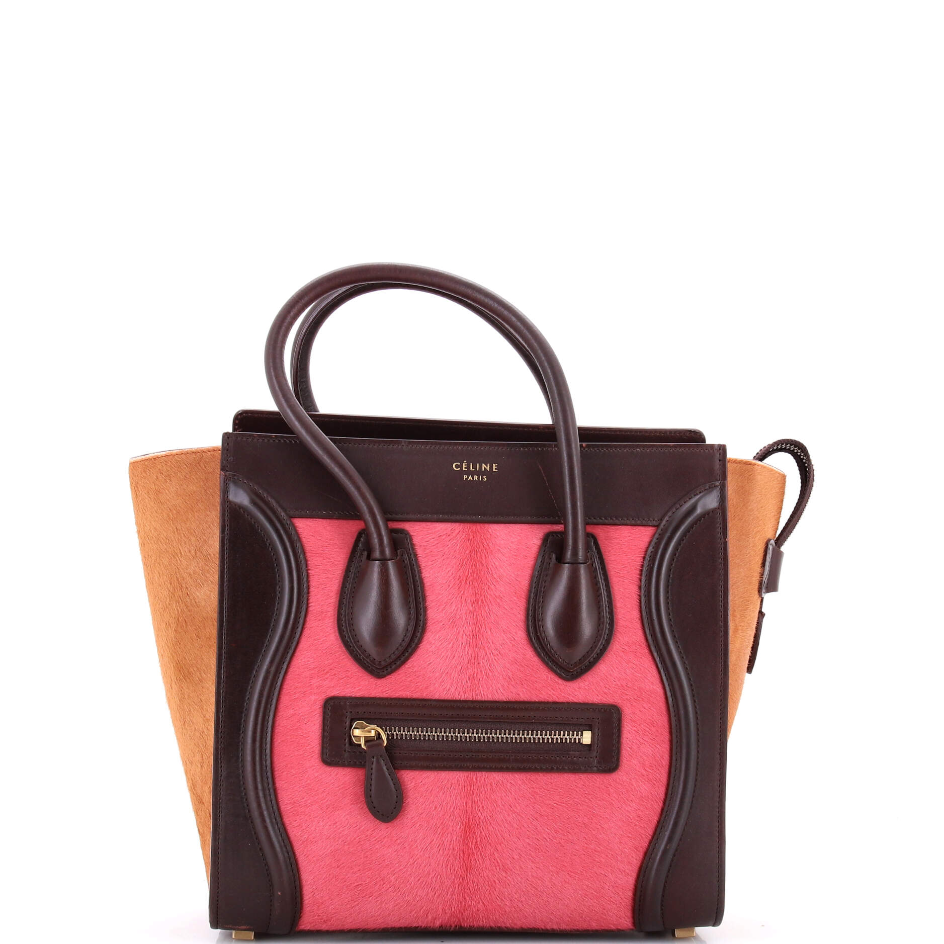 Luggage Bag Pony Hair and Leather Micro