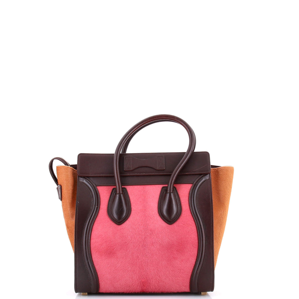 Luggage Bag Pony Hair and Leather Micro