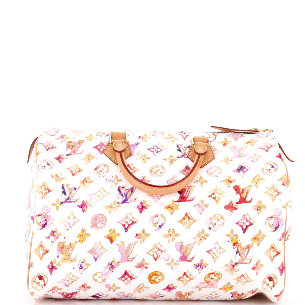 Speedy Handbag Monogram Watercolor Aquarelle 35