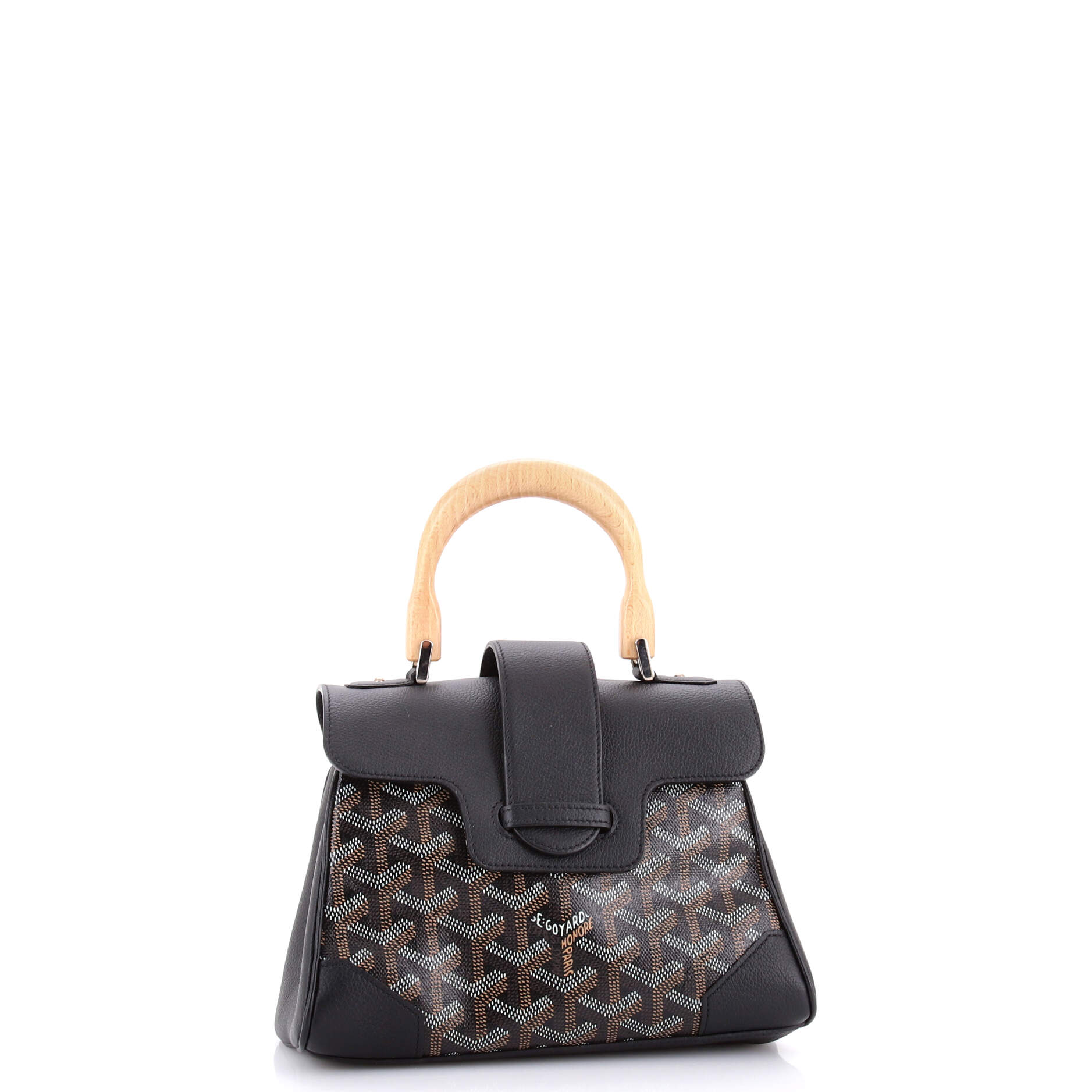Saigon Top Handle Bag Coated Canvas with Leather Mini