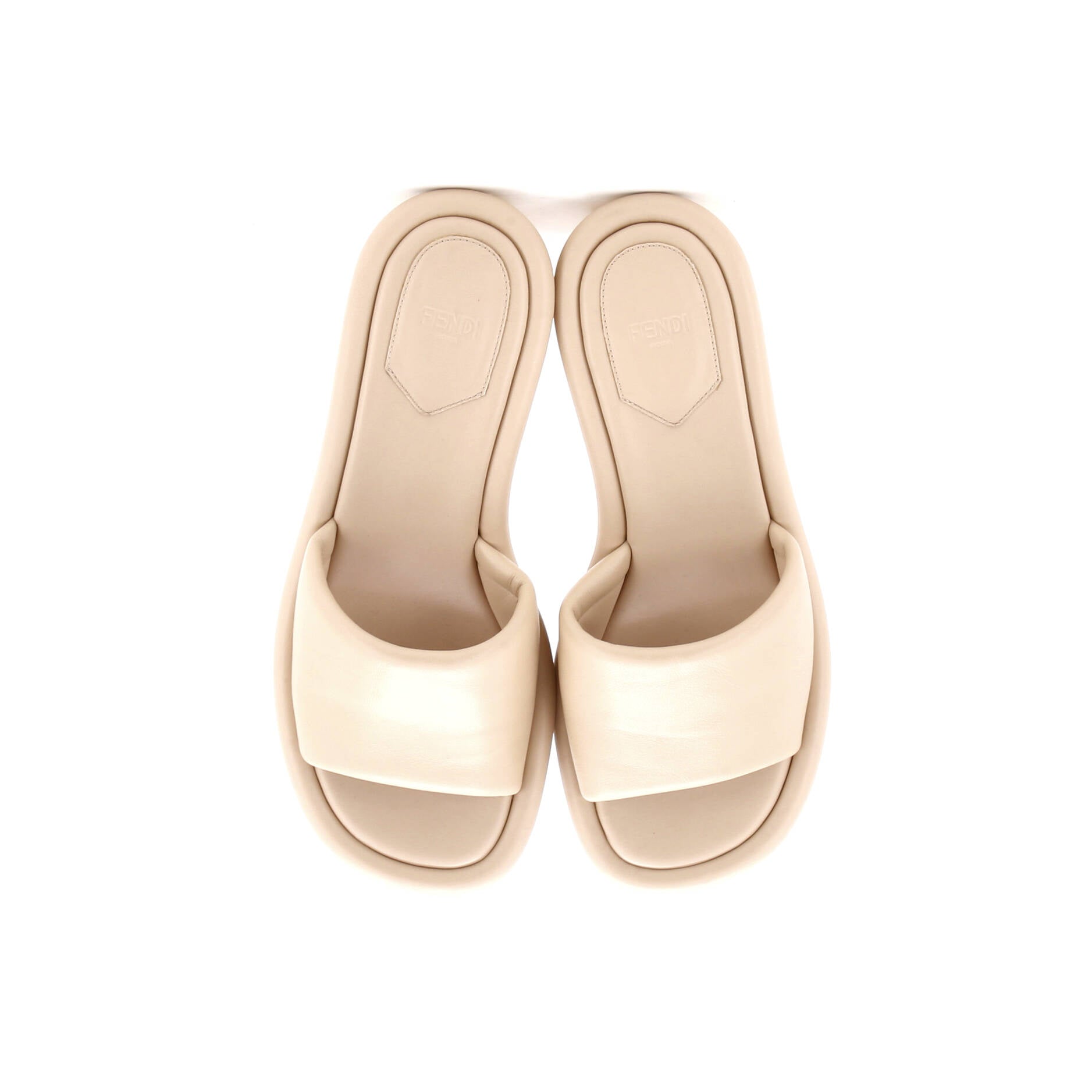 Women's Baguette Heeled Slide Mules Leather