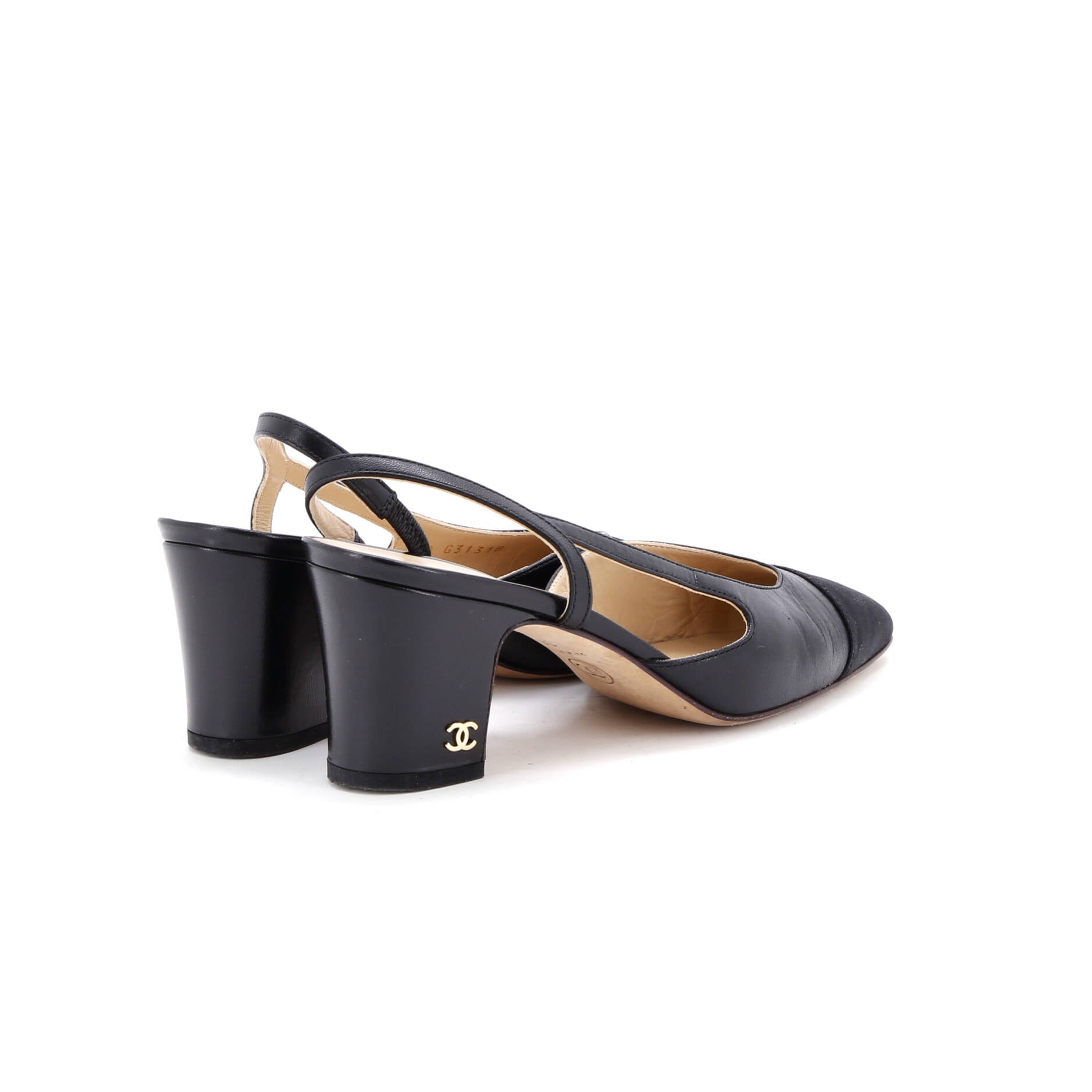 Women’s Cap Toe Slingback Pumps Leather