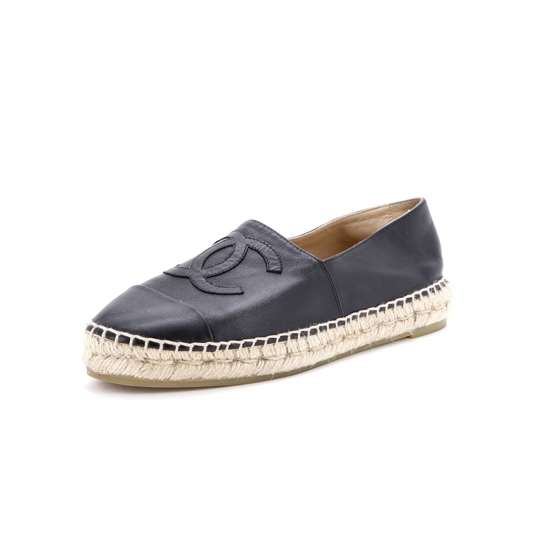 Women's CC Cap Toe Espadrilles Leather
