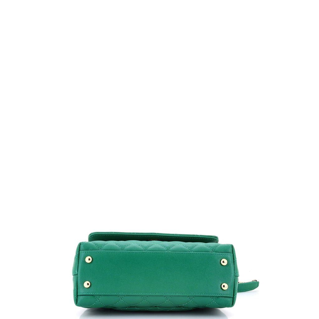 Coco Top Handle Bag Quilted Caviar Mini