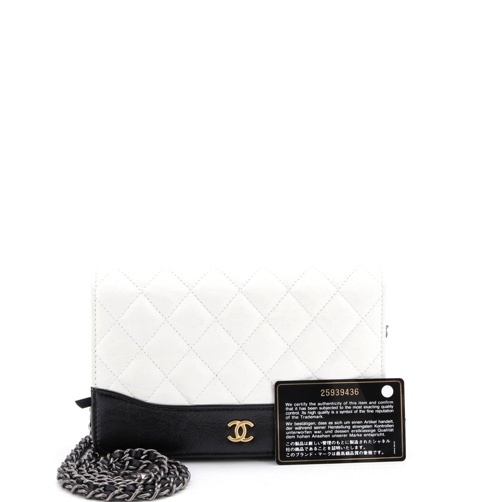 Gabrielle Wallet on Chain Quilted Aged Calfskin