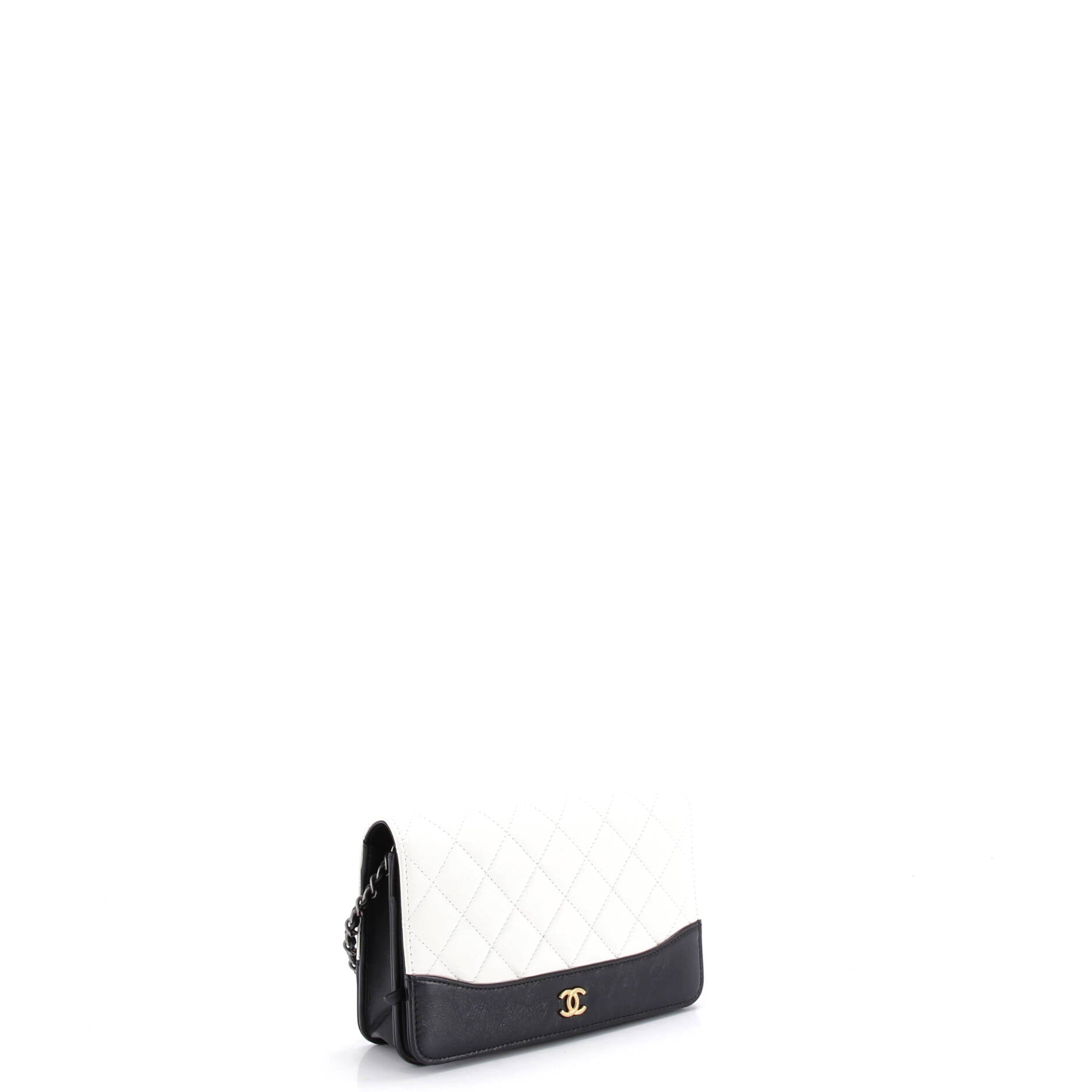 Gabrielle Wallet on Chain Quilted Aged Calfskin