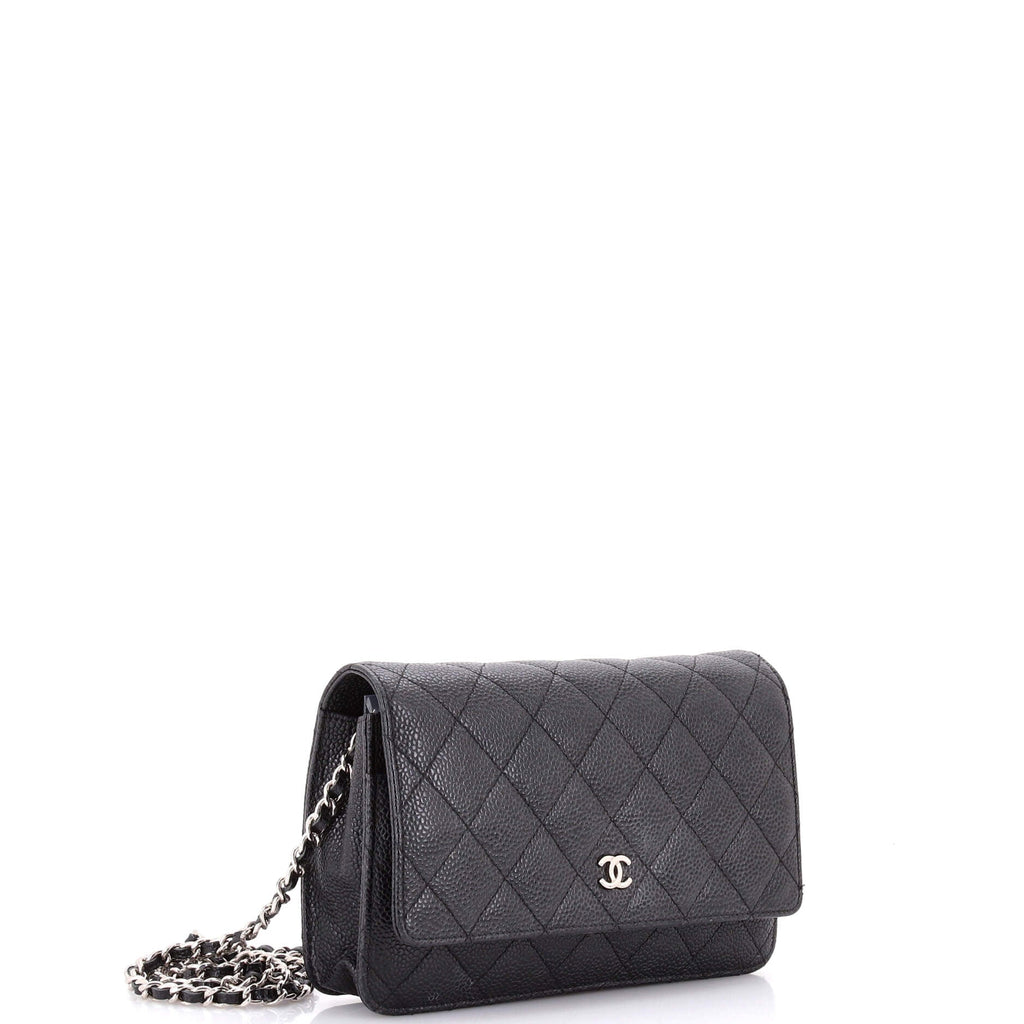 Wallet on Chain Quilted Caviar