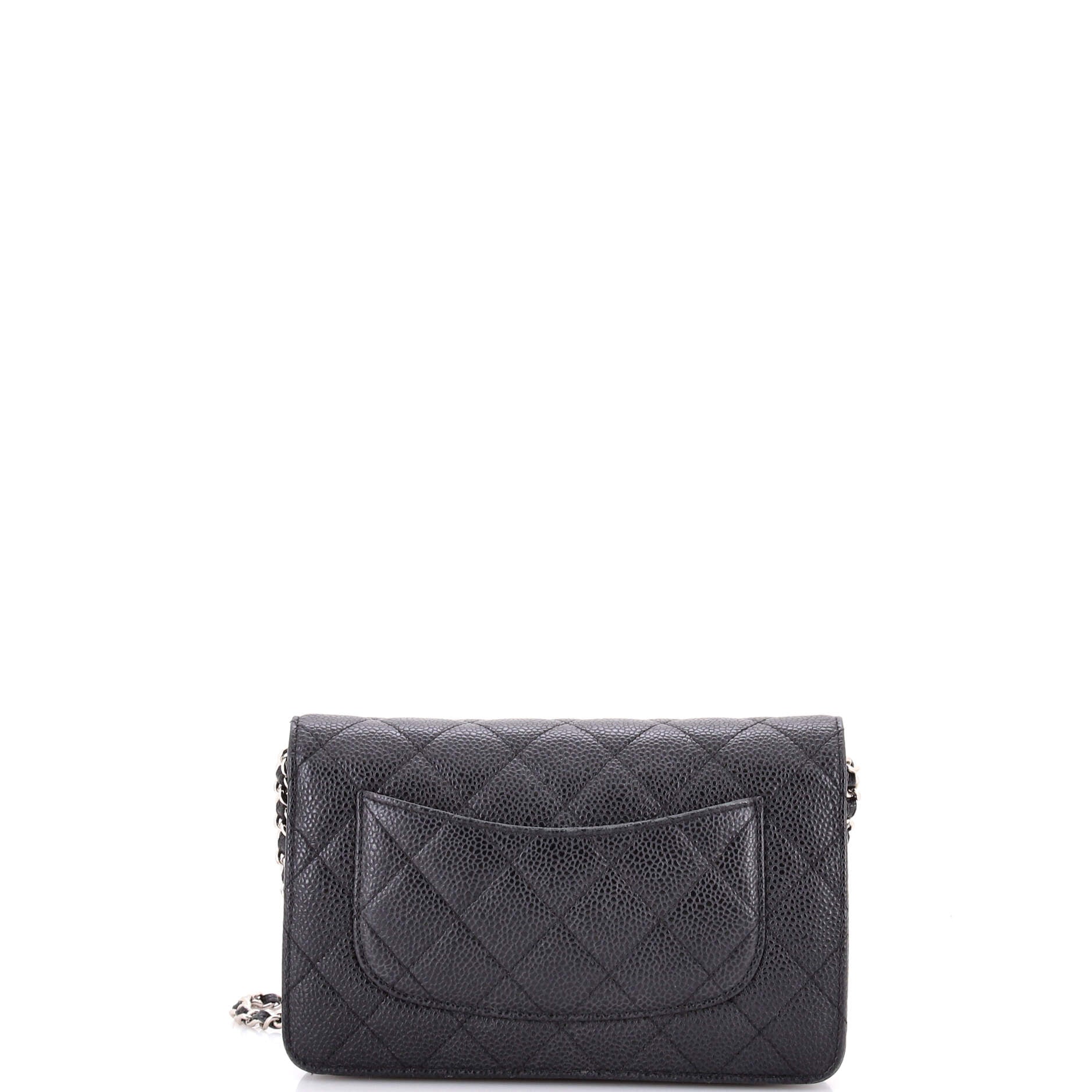 Wallet on Chain Quilted Caviar