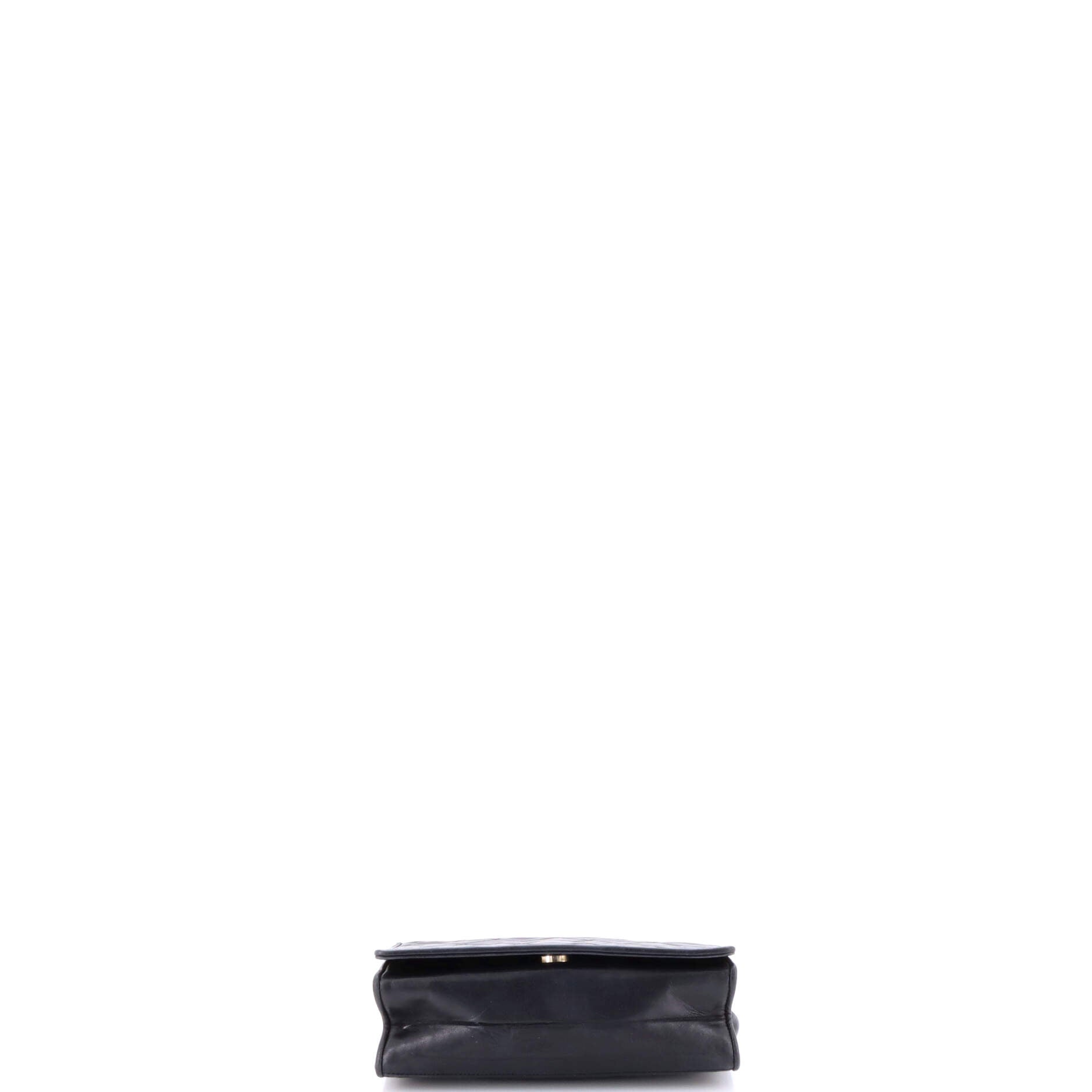 Vintage CC Full Flap Bag Quilted Lambskin Small