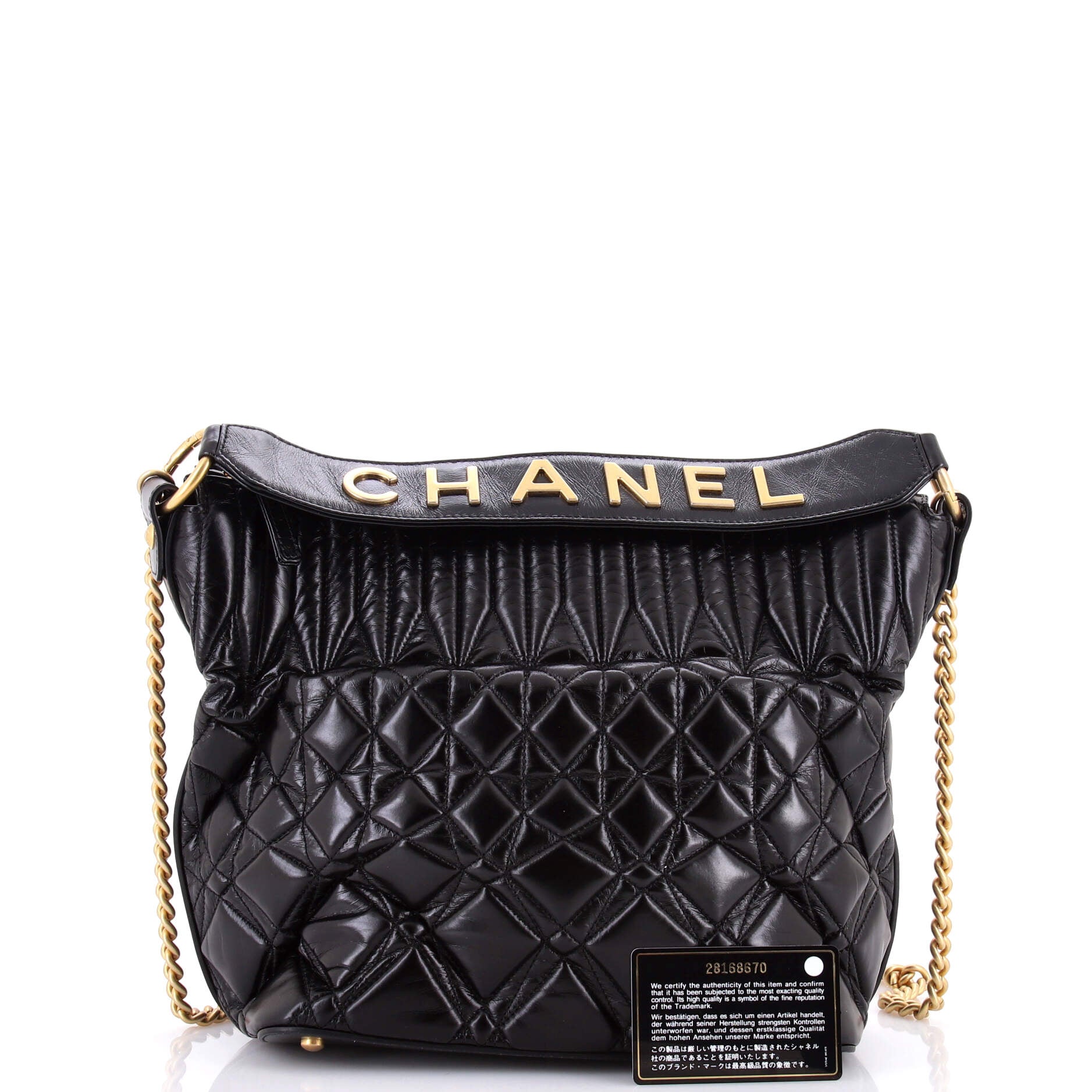State of The Art Hobo Quilted Glazed Calfskin