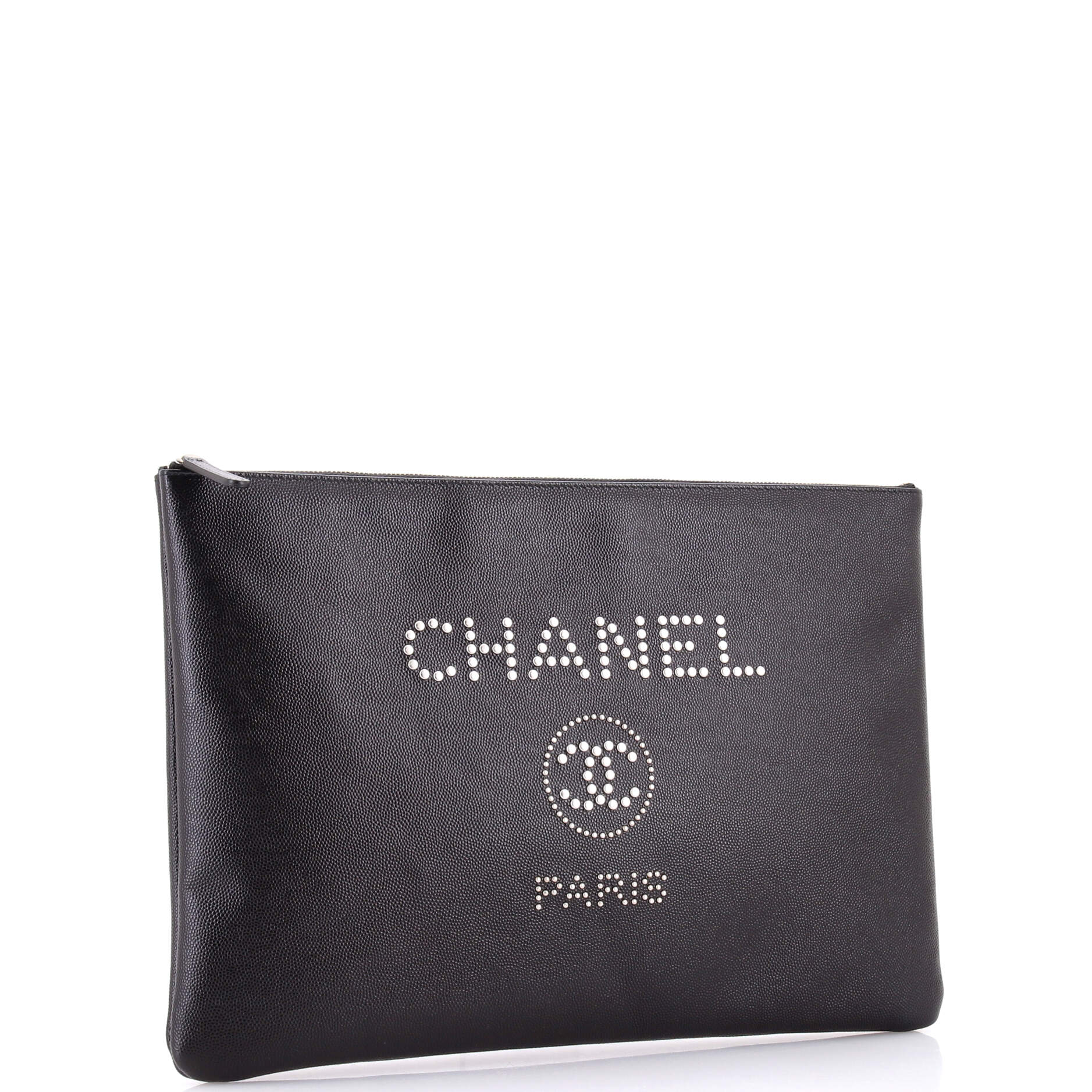 Deauville Pouch Studded Caviar Large