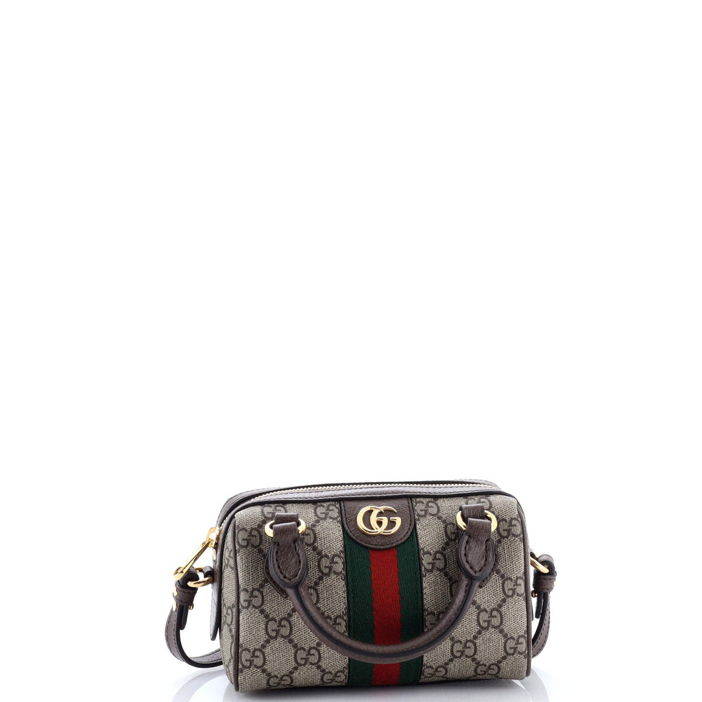 Ophidia Convertible Boston Bag GG Coated Canvas Super Mini