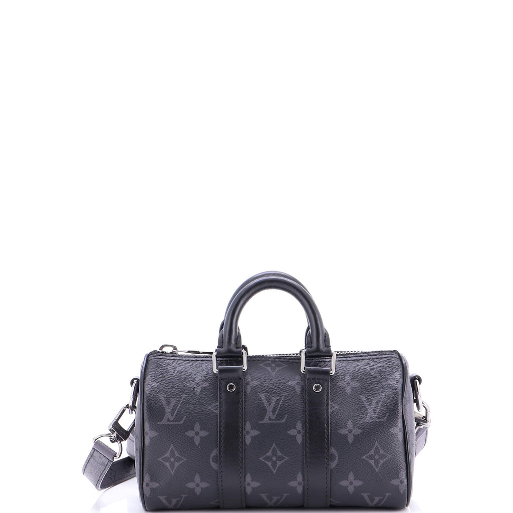 Keepall Bandouliere Bag Reverse Monogram Eclipse Canvas XS