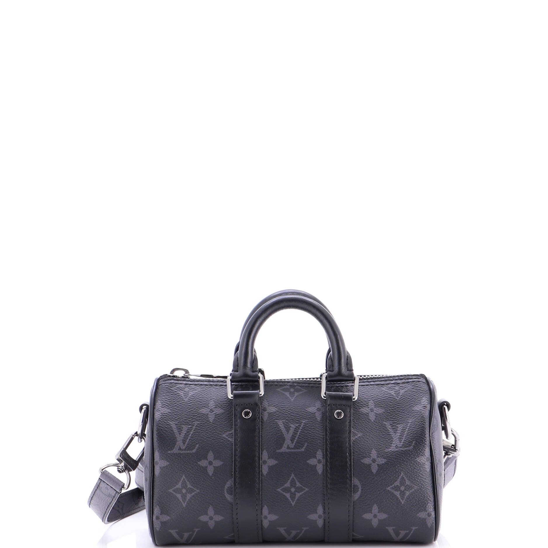 Keepall Bandouliere Bag Reverse Monogram Eclipse Canvas XS