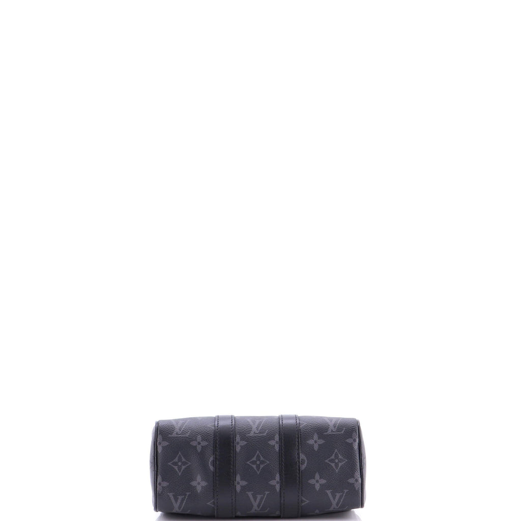 Keepall Bandouliere Bag Reverse Monogram Eclipse Canvas XS