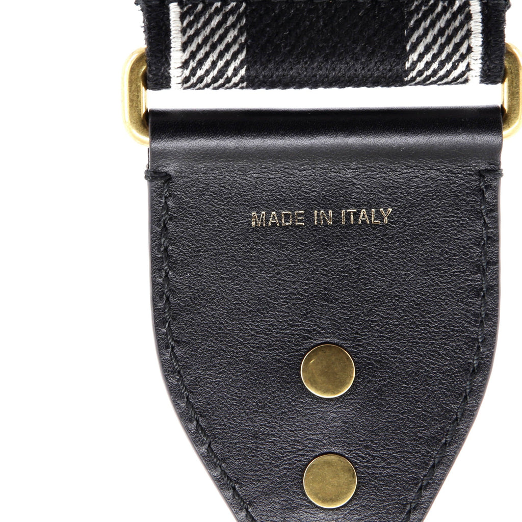 Shoulder Strap Embellished Oblique Canvas