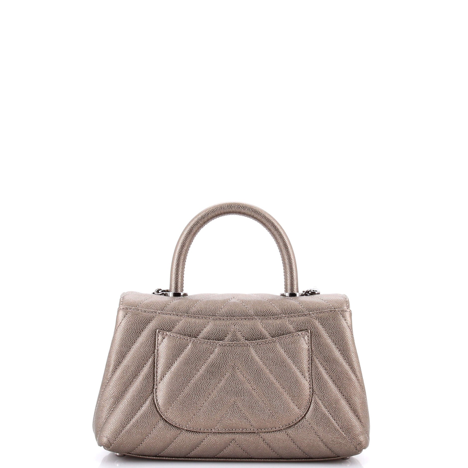 Coco Top Handle Bag Chevron Caviar Mini