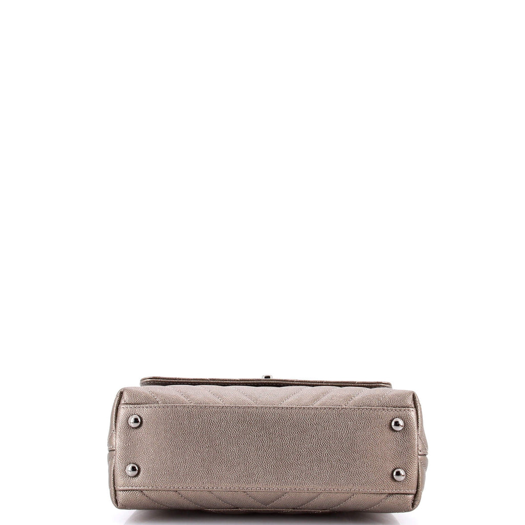 Coco Top Handle Bag Chevron Caviar Mini