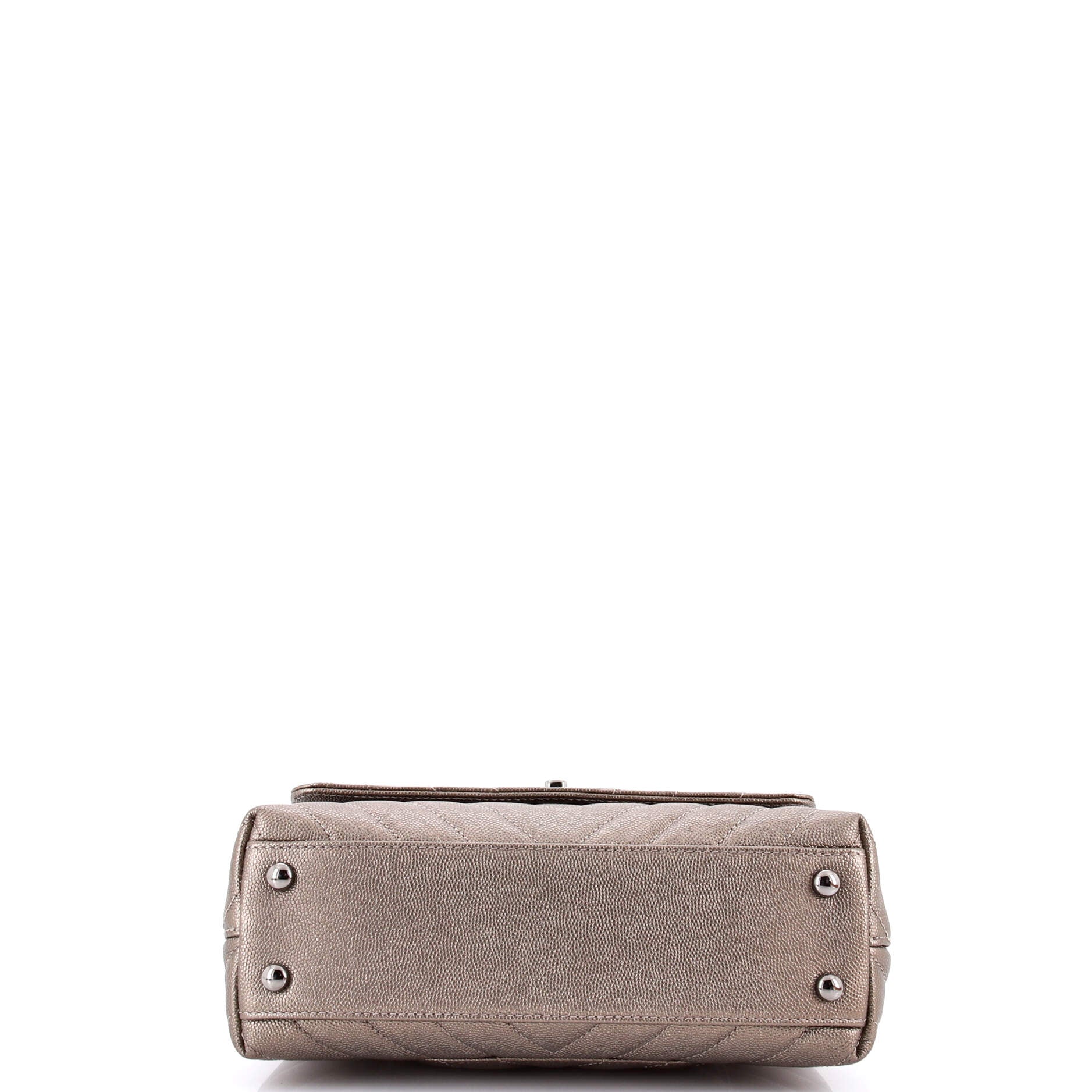Coco Top Handle Bag Chevron Caviar Mini