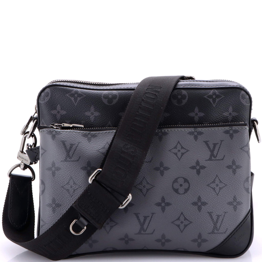 Trio Messenger Bag Reverse Monogram Eclipse Canvas