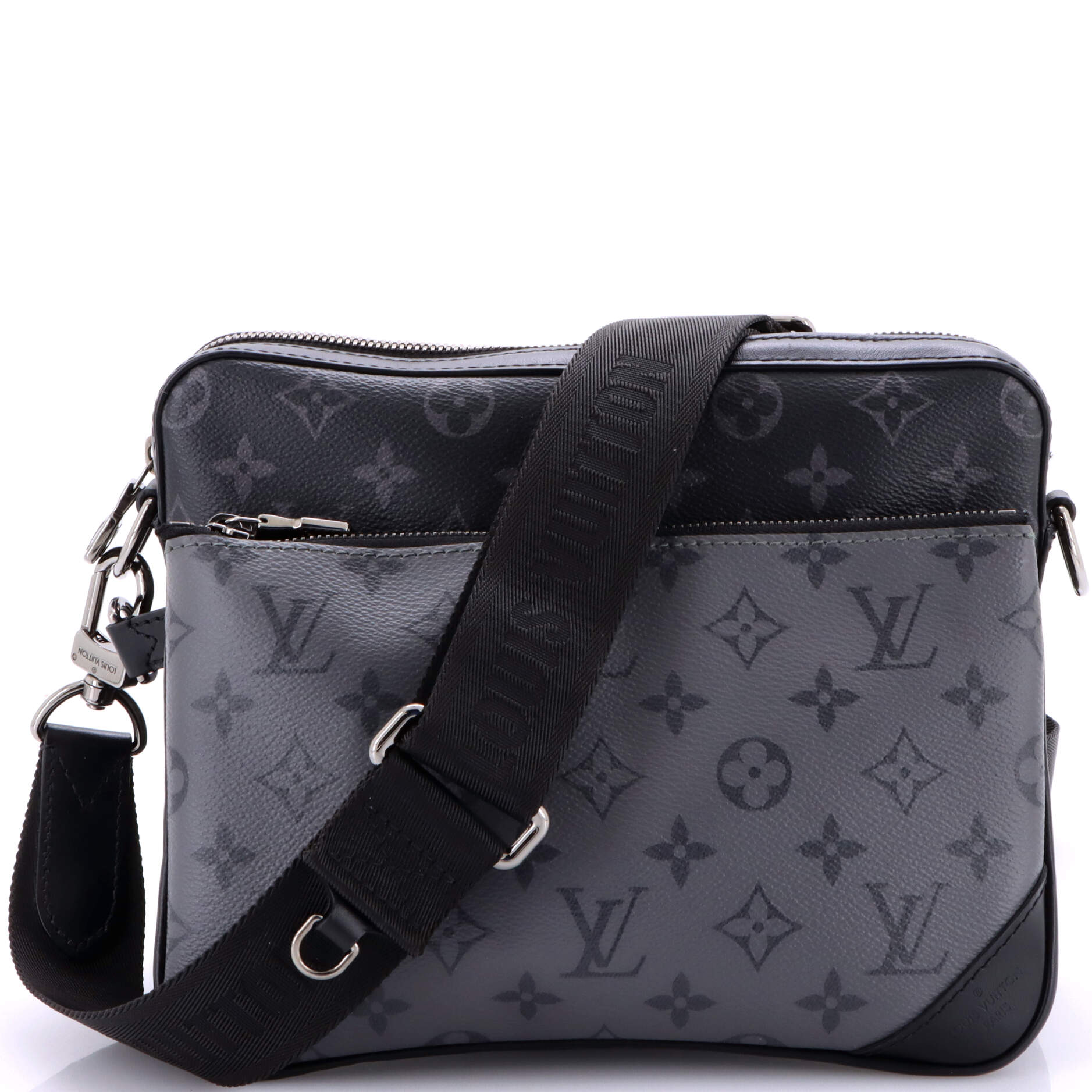 Trio Messenger Bag Reverse Monogram Eclipse Canvas