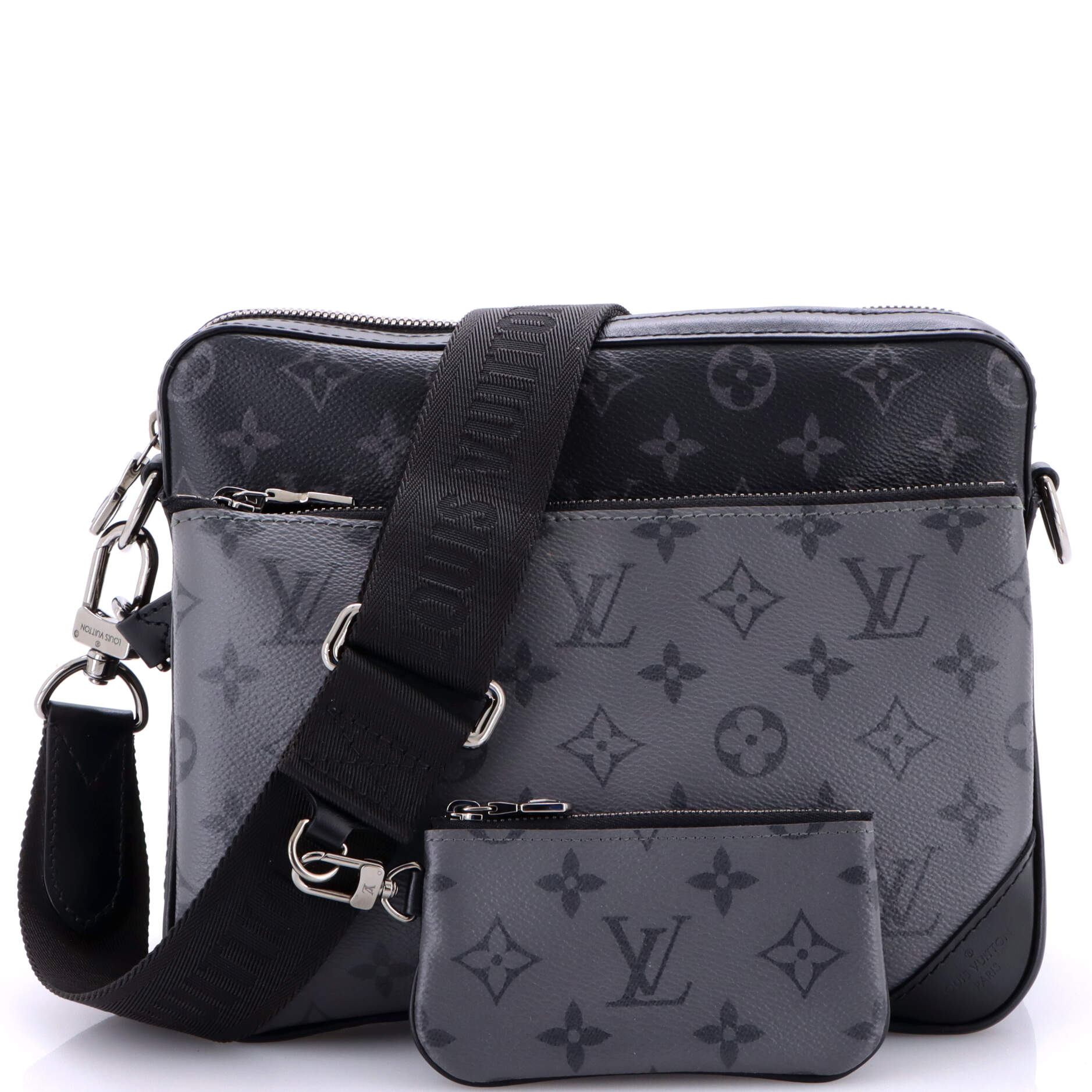 Trio Messenger Bag Reverse Monogram Eclipse Canvas