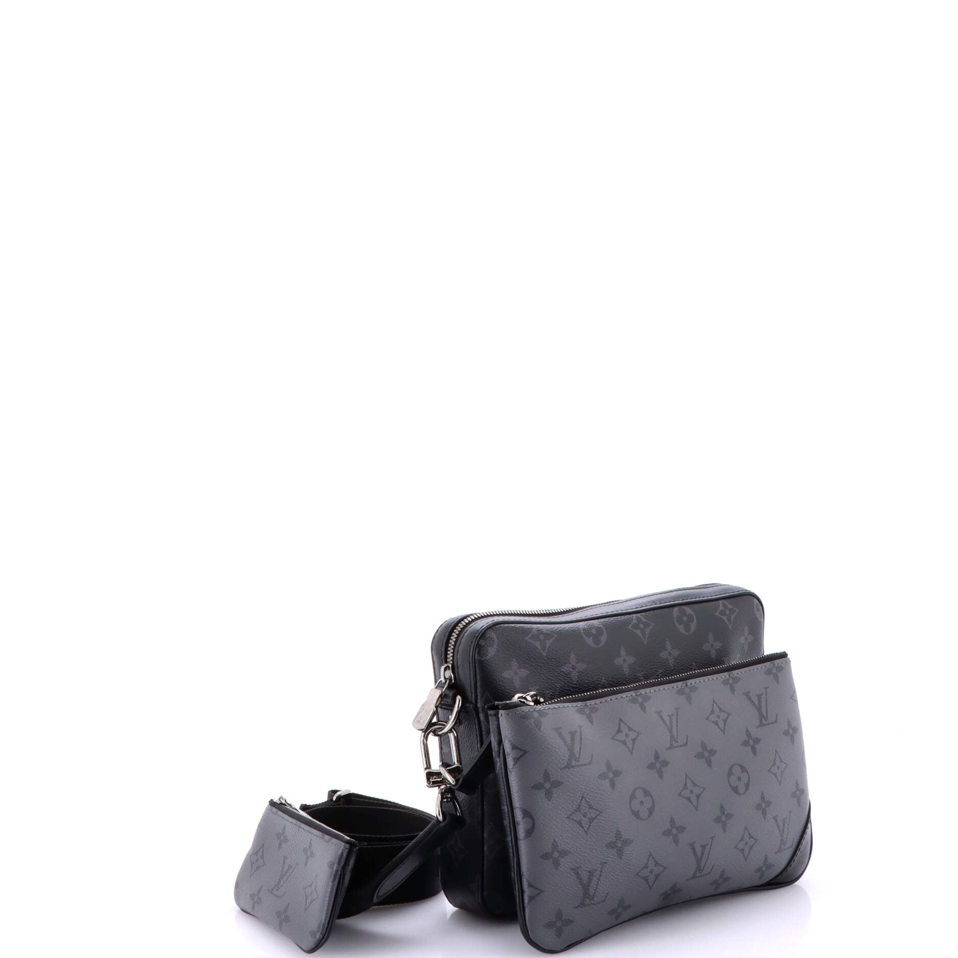 Trio Messenger Bag Reverse Monogram Eclipse Canvas