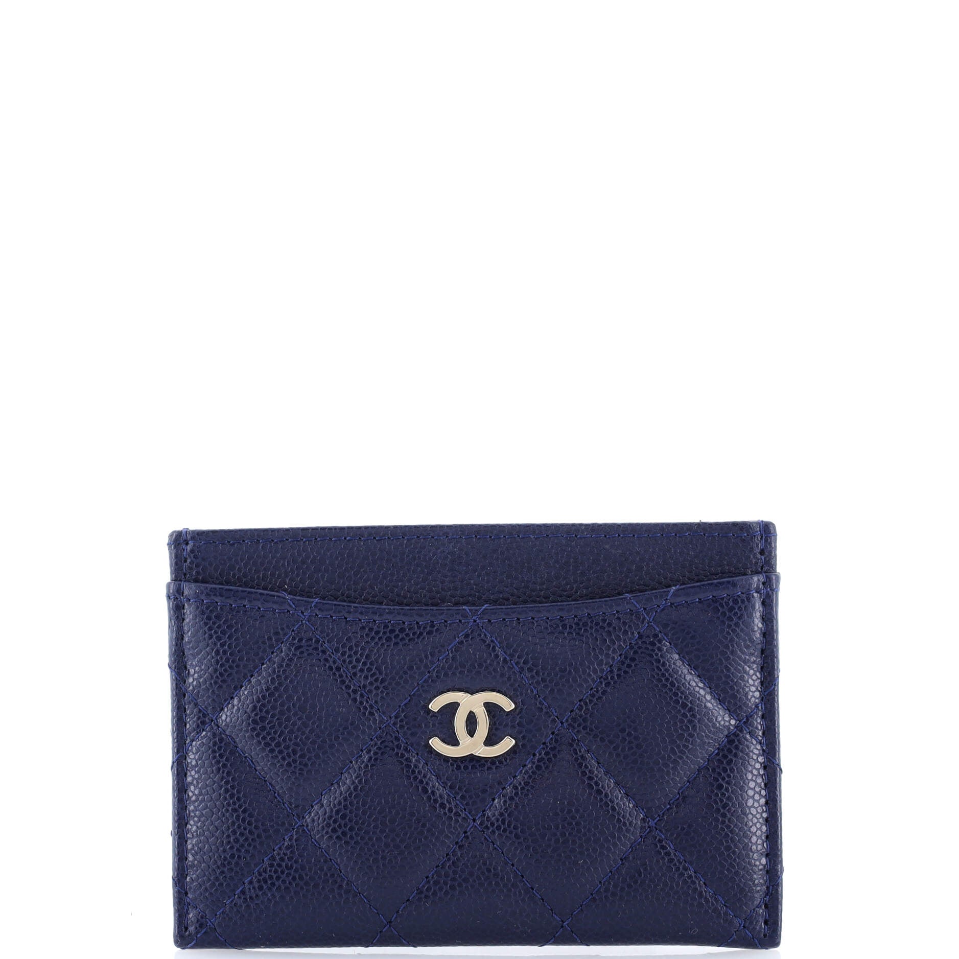 Classic Card Holder Quilted Caviar