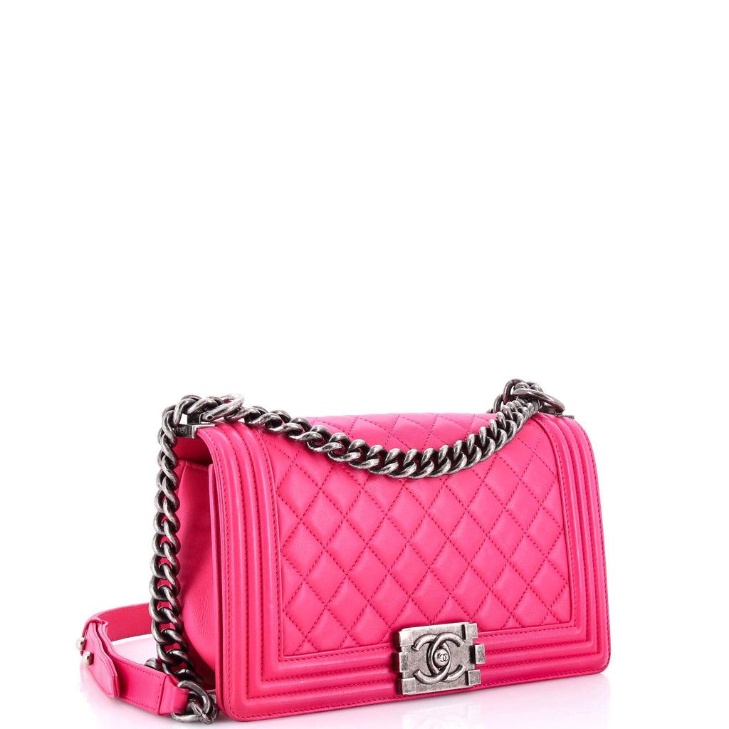 Boy Flap Bag Quilted Lambskin Old Medium