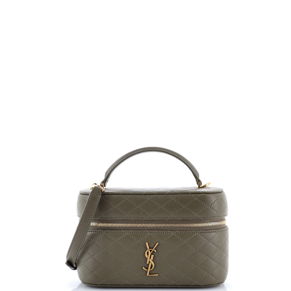 Gaby Zip Around Vanity Bag Quilted Leather Mini