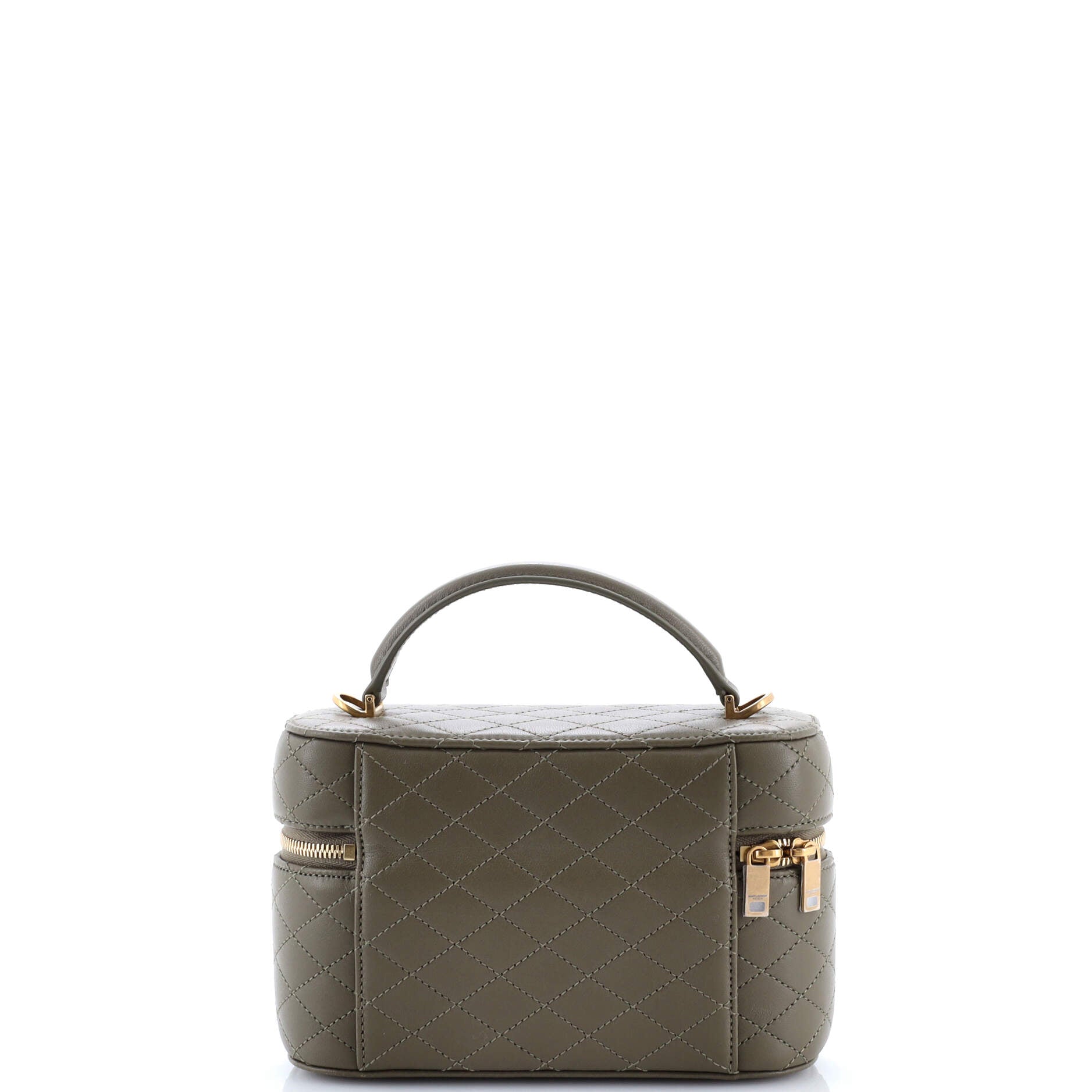 Gaby Zip Around Vanity Bag Quilted Leather Mini