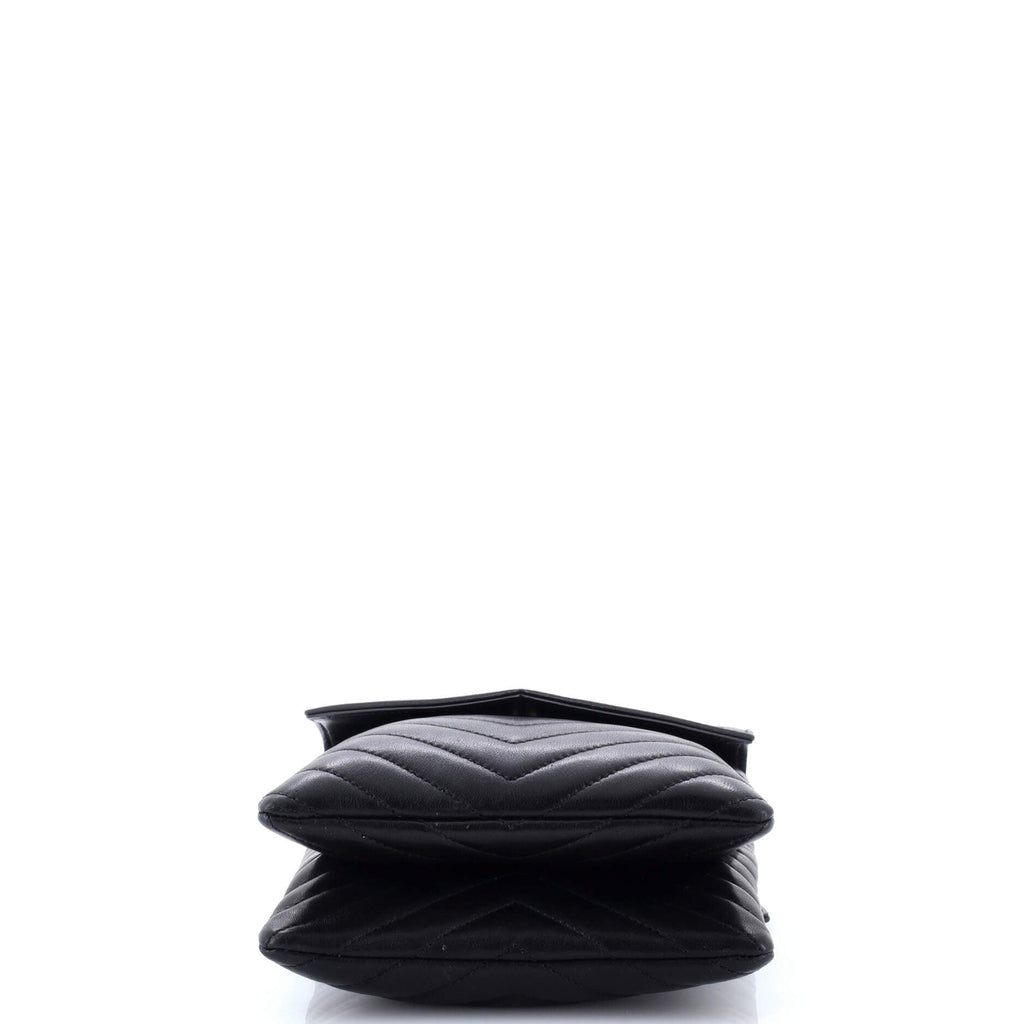 Double Flap Bag Chevron Leather
