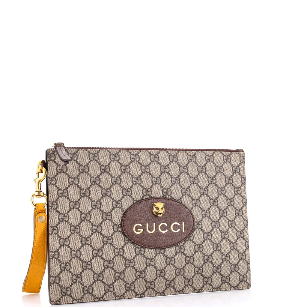 Neo Vintage Wristlet Pouch GG Coated Canvas