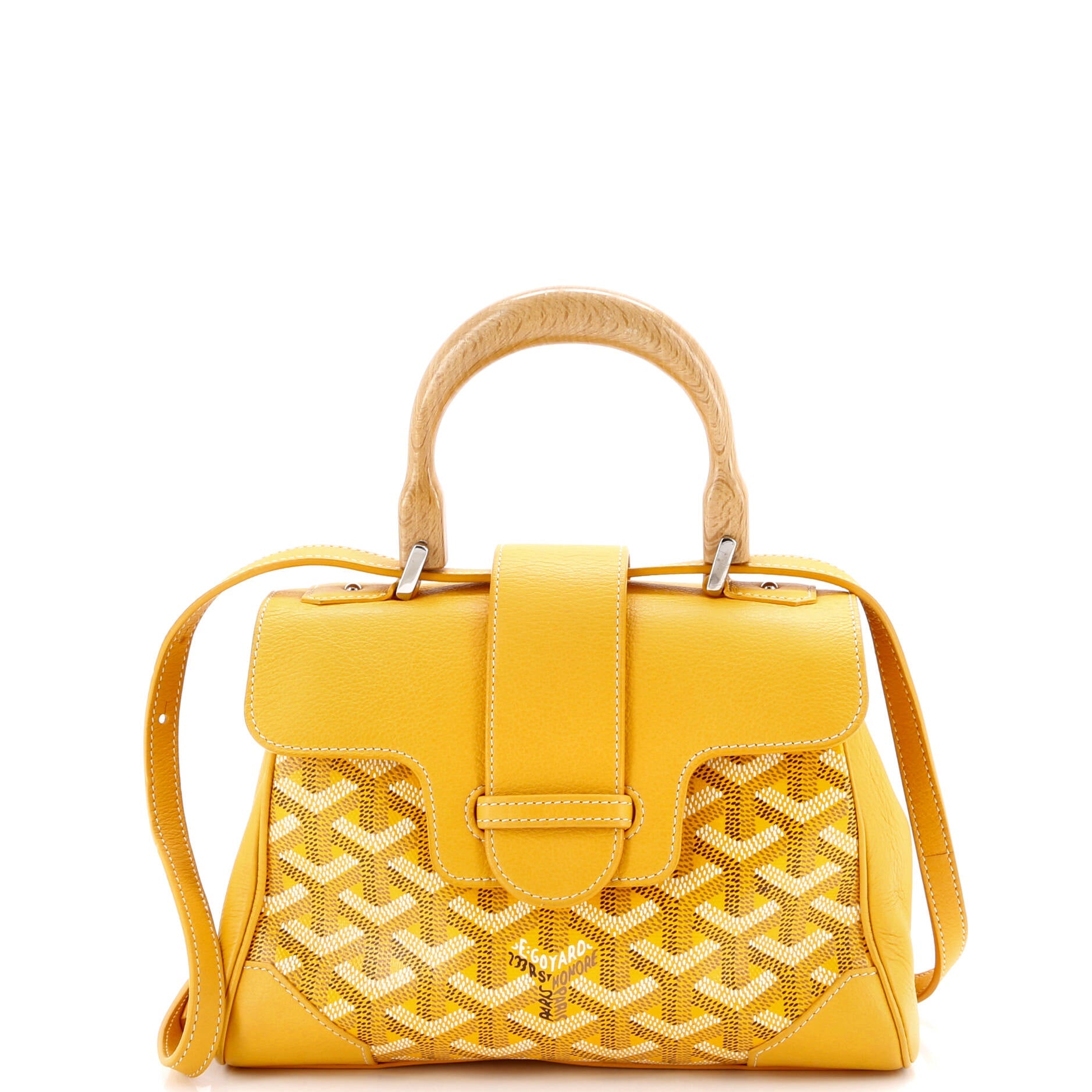 Saigon Top Handle Bag Coated Canvas with Leather Mini