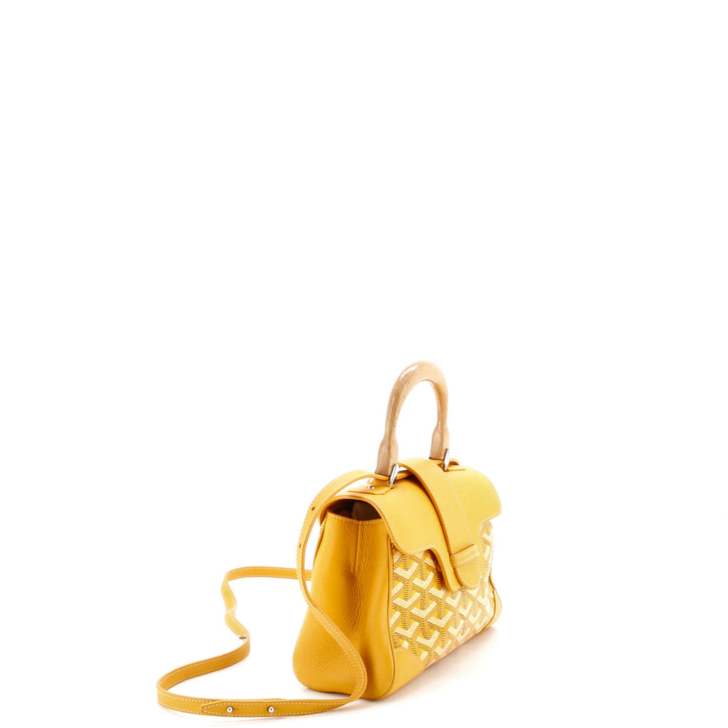 Saigon Top Handle Bag Coated Canvas with Leather Mini