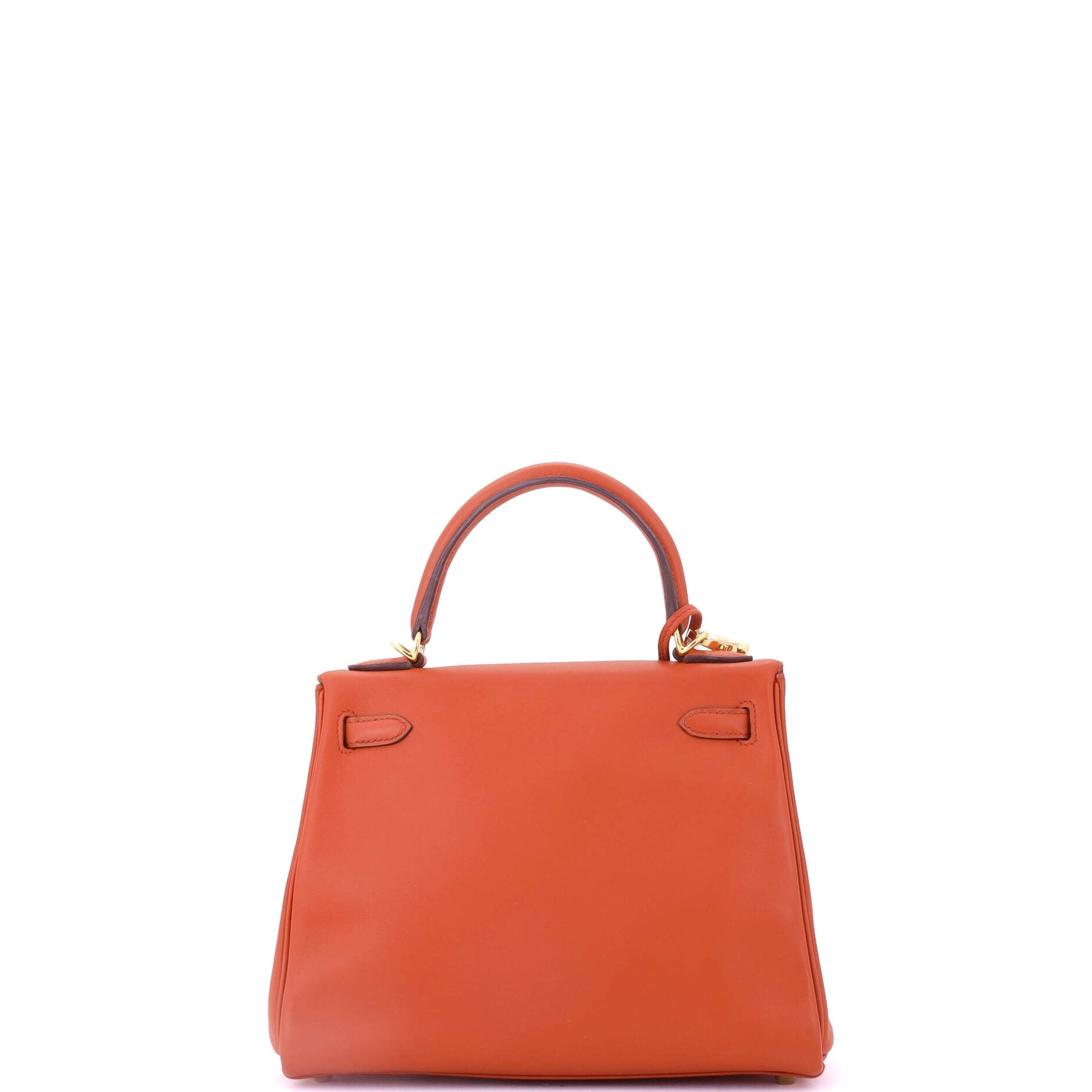 Kelly Handbag Terre Battue Swift with Gold Hardware 25