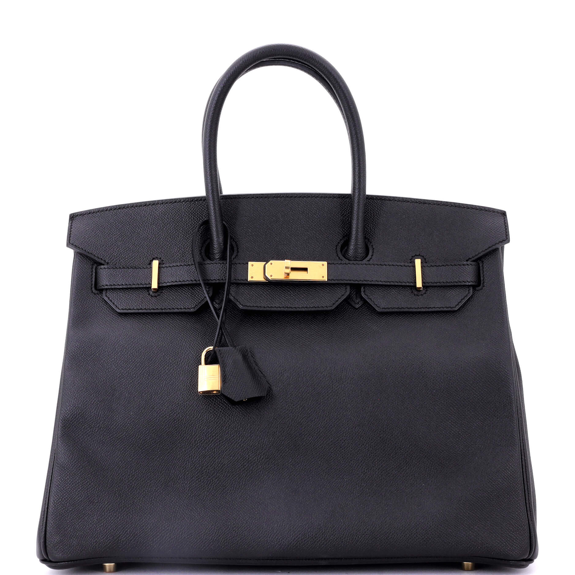 Birkin Handbag Noir Epsom with Gold Hardware 35