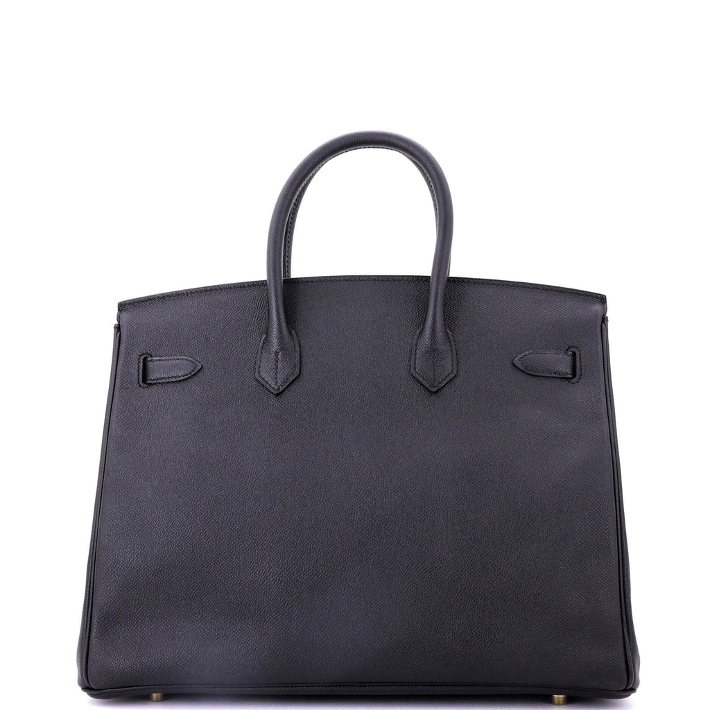 Birkin Handbag Noir Epsom with Gold Hardware 35
