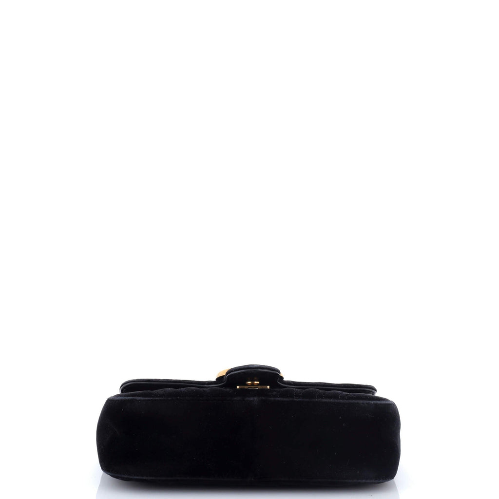GG Marmont Flap Bag Matelasse Velvet Mini