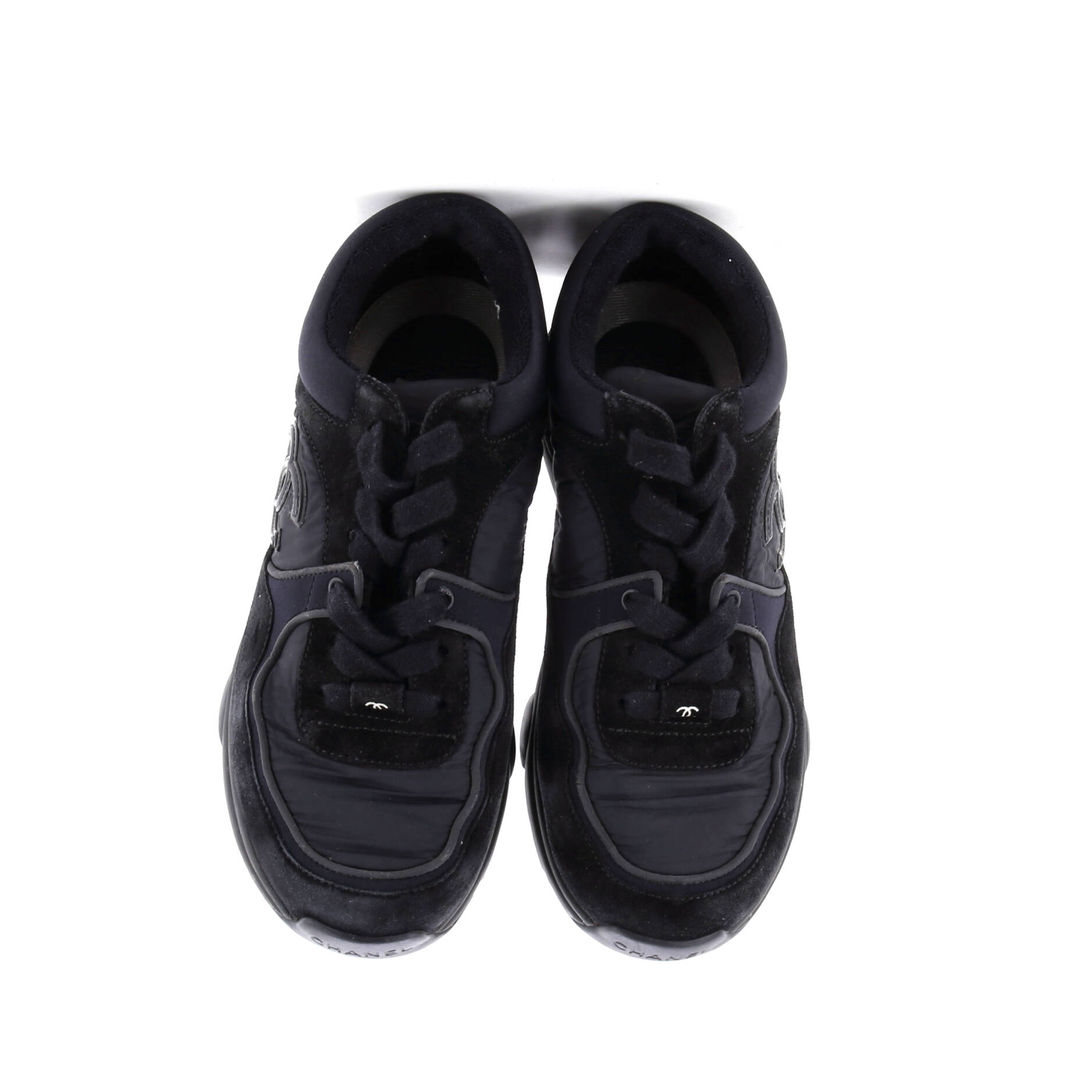 Women's CC Low-Top Sneakers Suede with Leather and Nylon