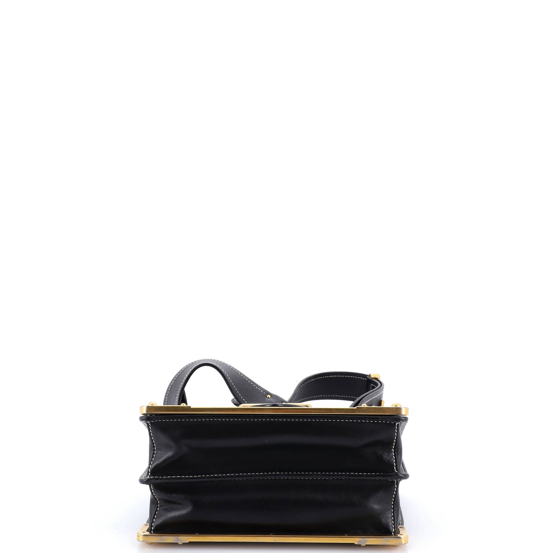 Cahier Crossbody Bag Studded Laser Cut Leather Small