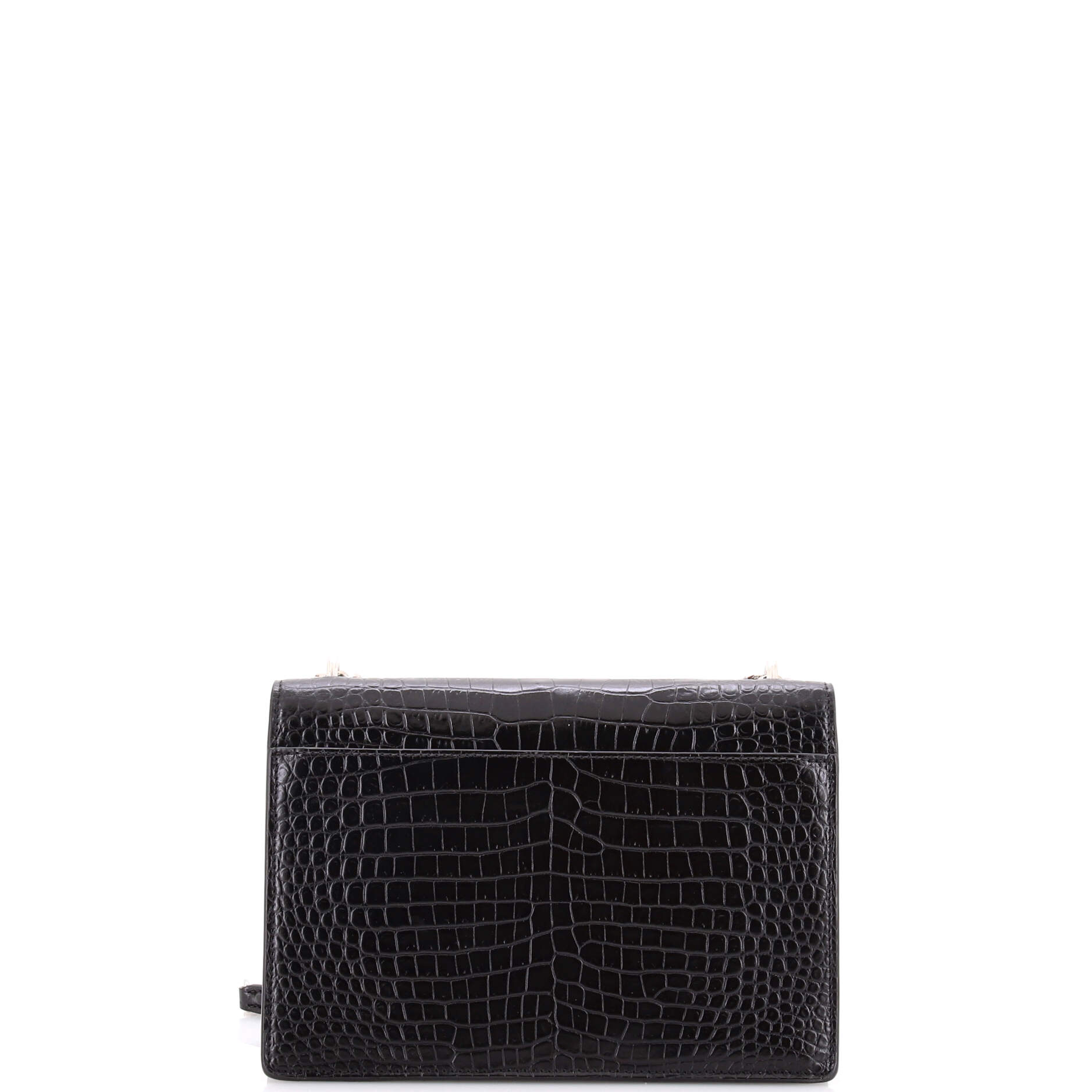 Sunset Crossbody Bag Crocodile Embossed Leather Medium