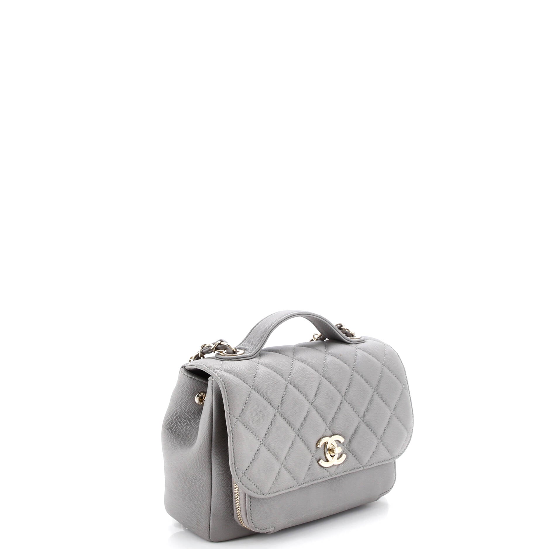 Business Affinity Flap Bag Quilted Caviar Small