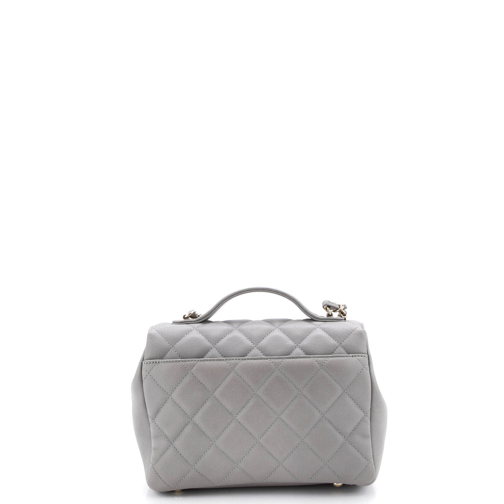 Business Affinity Flap Bag Quilted Caviar Small