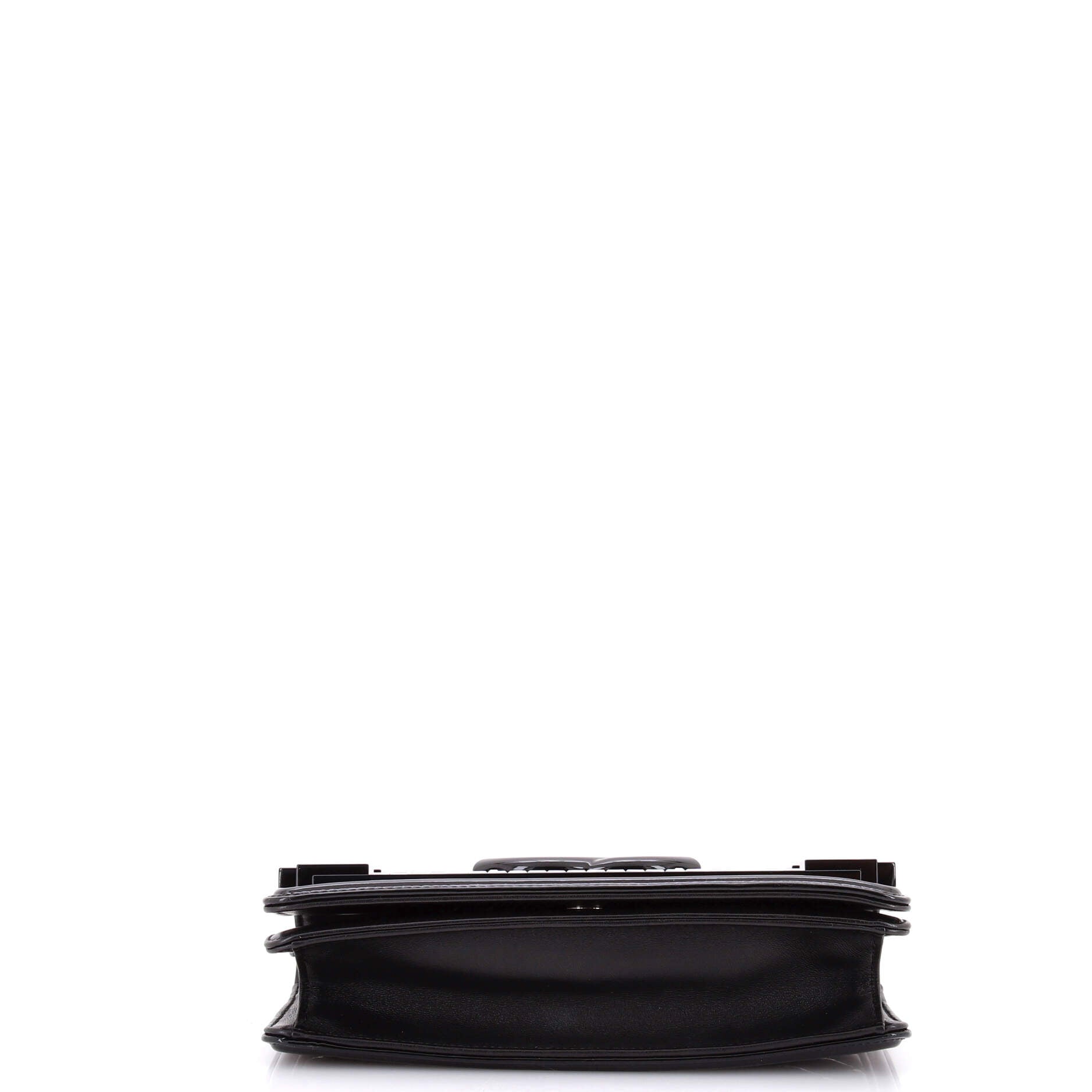 Boy Brick Flap Bag Patent with Crystal Inlaid Plexiglass Horizontal